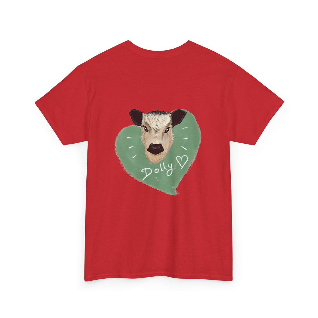 Dolly Cow Unisex Heavy Cotton Tee - Cute Farm Animal Graphic T-Shirt