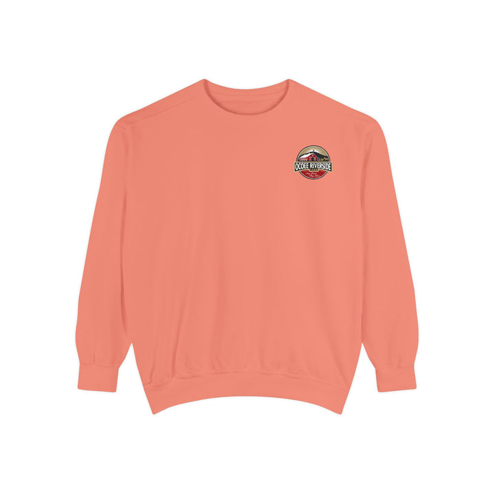 A zebra adorned with the word "Marty" creatively integrated into its stripes at Ocoee Riverside Farm Sweatshirt