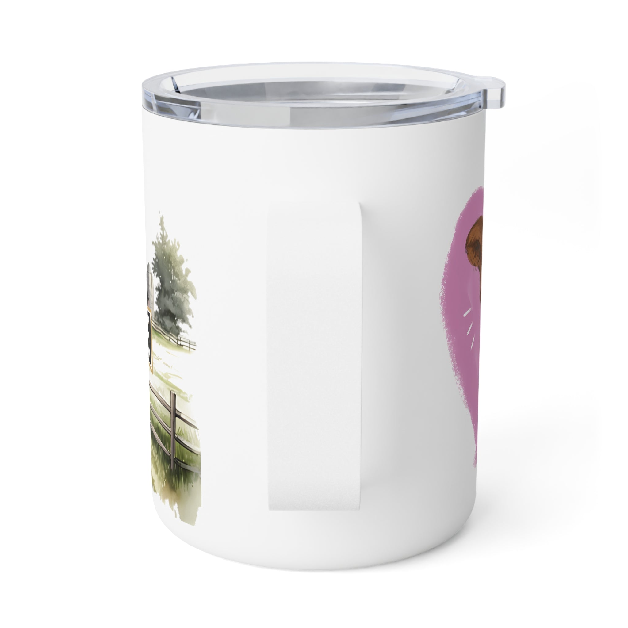 Rustic Farmhouse Insulated Coffee Mug - 10oz with Whimsical Artwork