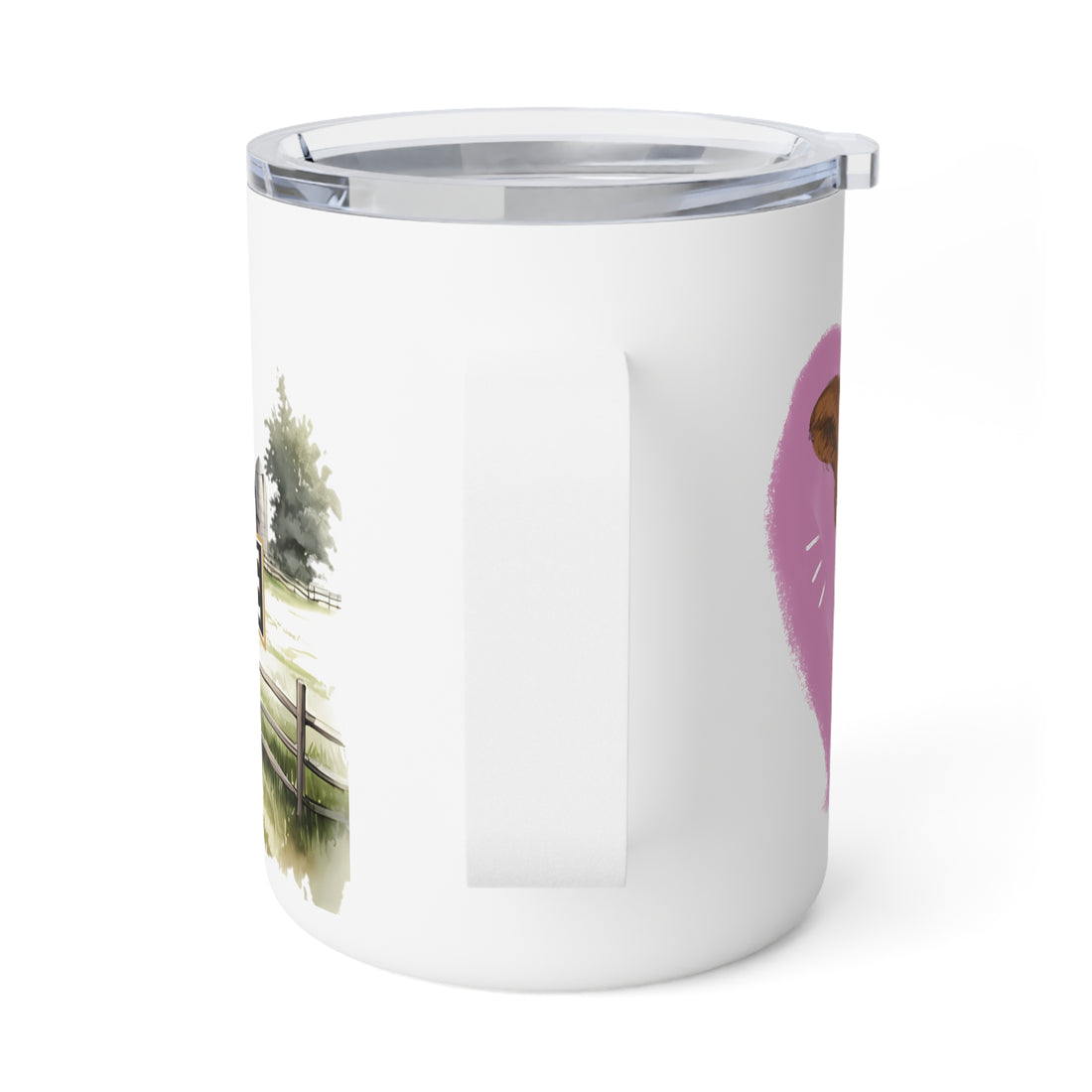 Rustic Farmhouse Insulated Coffee Mug - 10oz with Whimsical Artwork