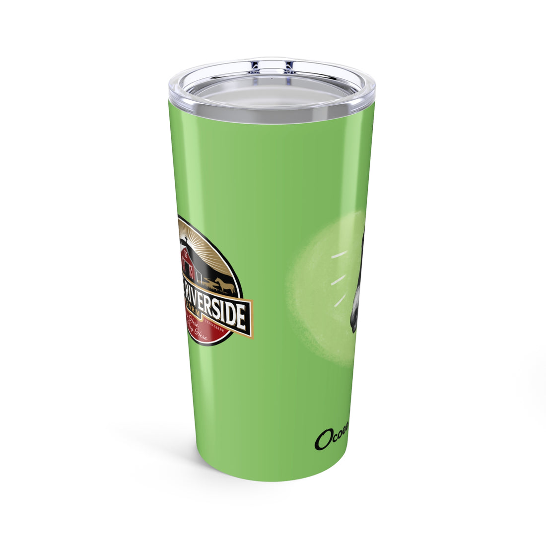 Custom 20oz Tumbler - Riverside Farm Donkey Design