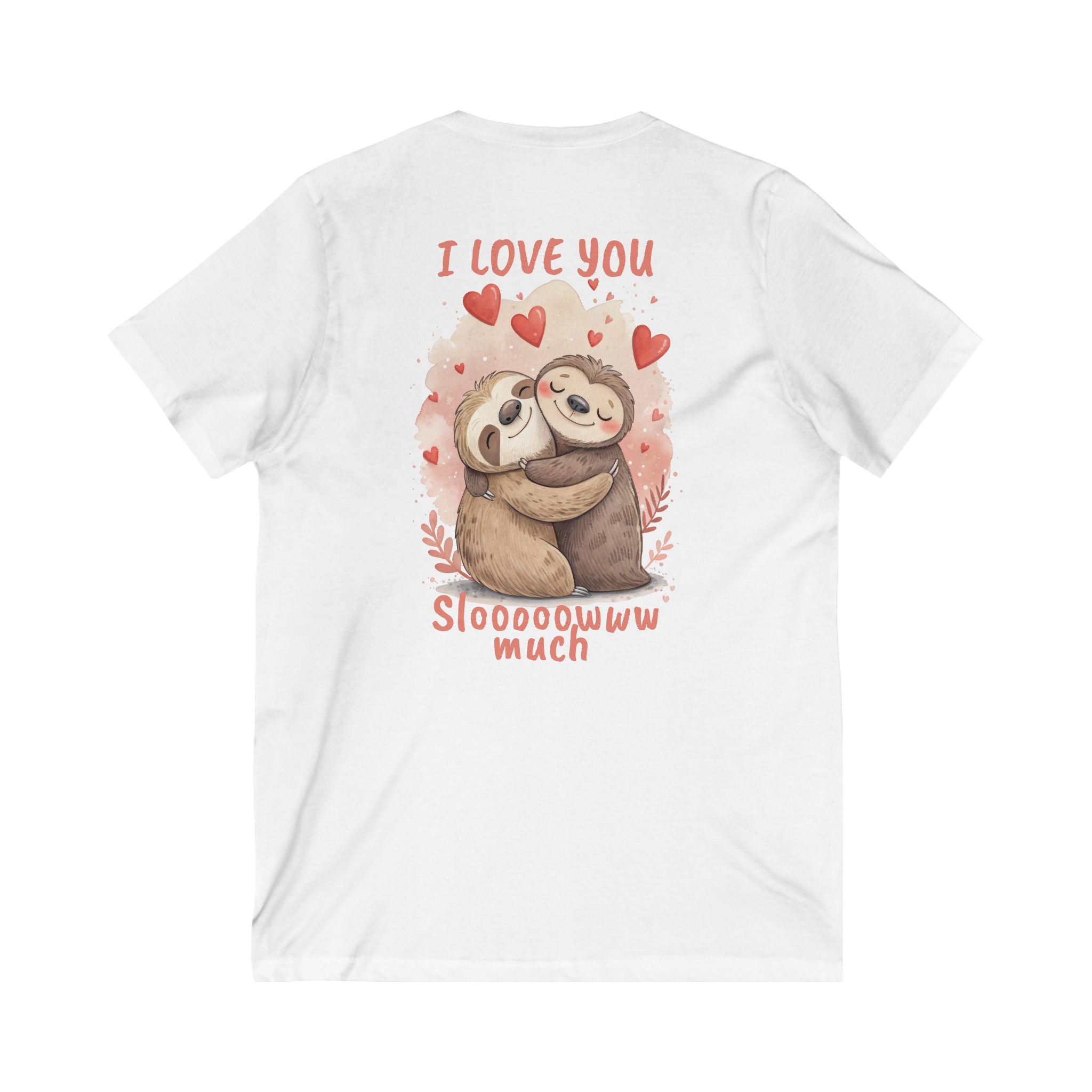 Cute Sloth V-Neck T-Shirt for Animal Lovers