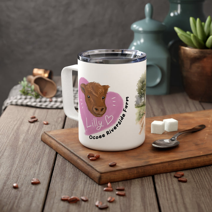 Rustic Insulated Coffee Mug | 10oz Mug with Farmhouse Design for Country Lovers