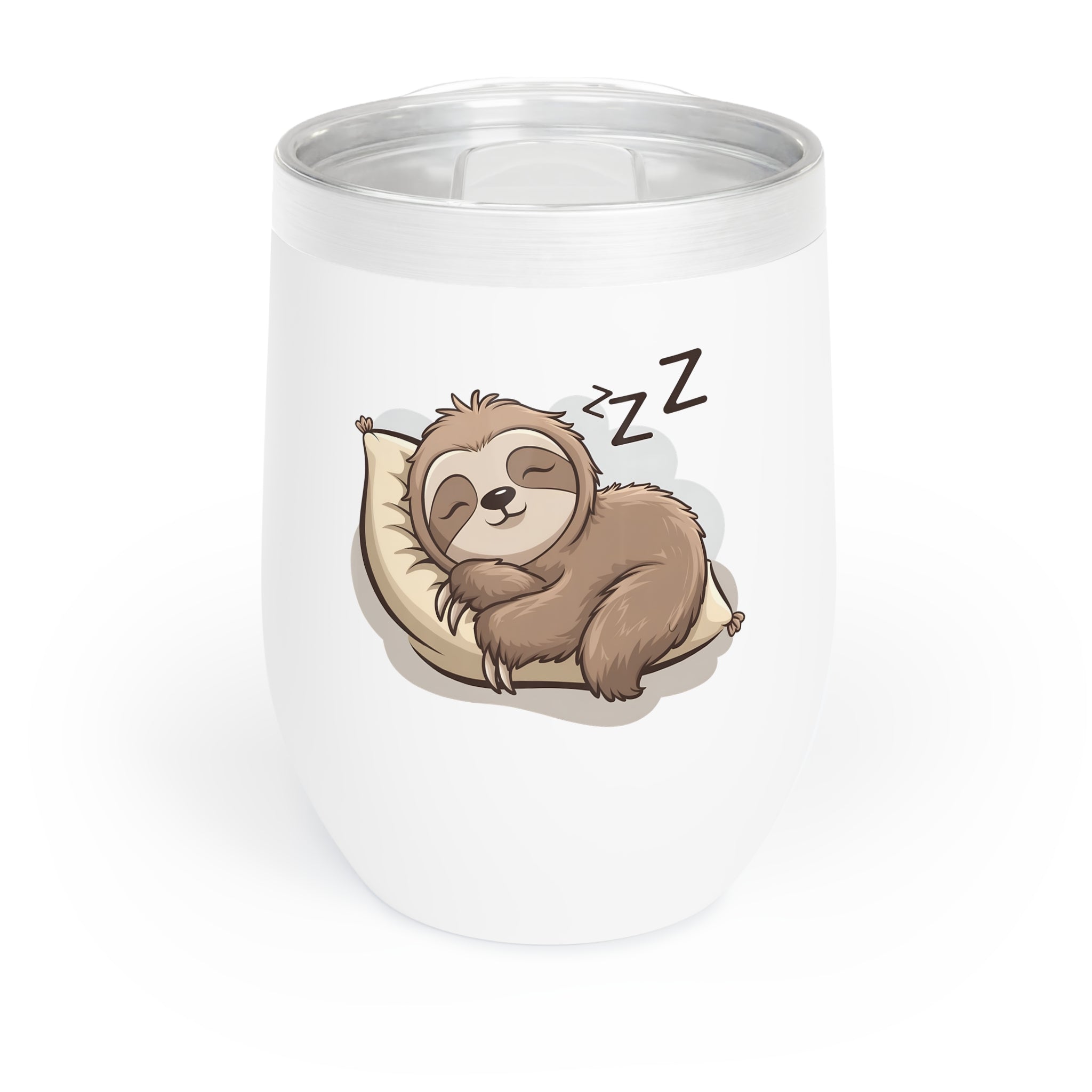 Chill Sloth Wine Tumbler - Cute Insulated Drinkware for Relaxation and Gifting