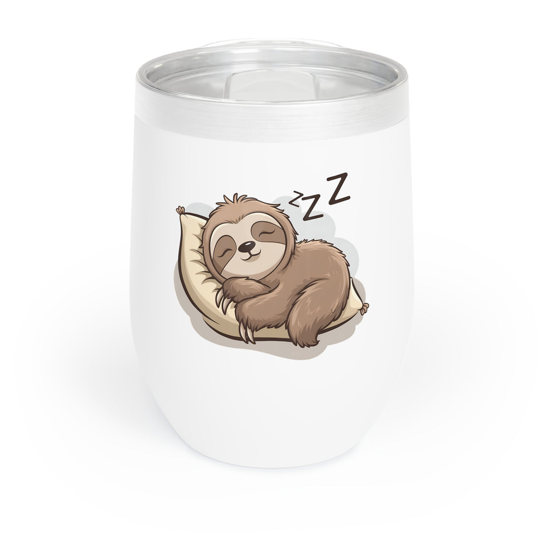 Chill Sloth Wine Tumbler - Cute Insulated Drinkware for Relaxation and Gifting