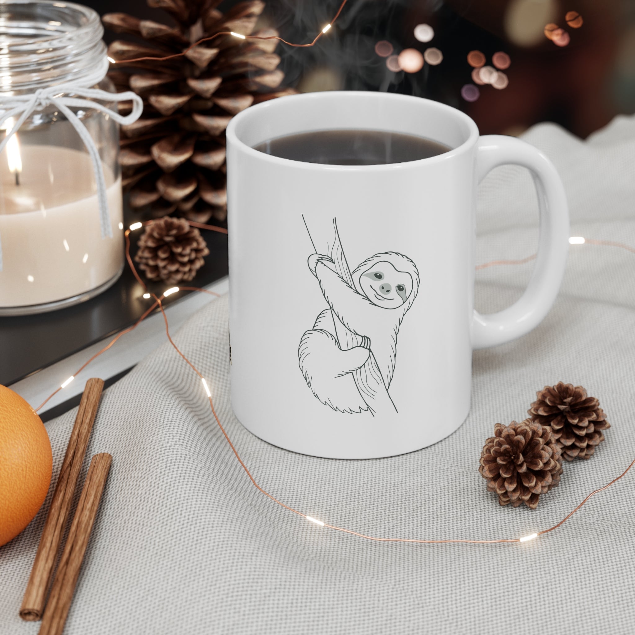 Ocoee Riverside Sloth Ceramic Coffee Cup - 11oz & 15oz
