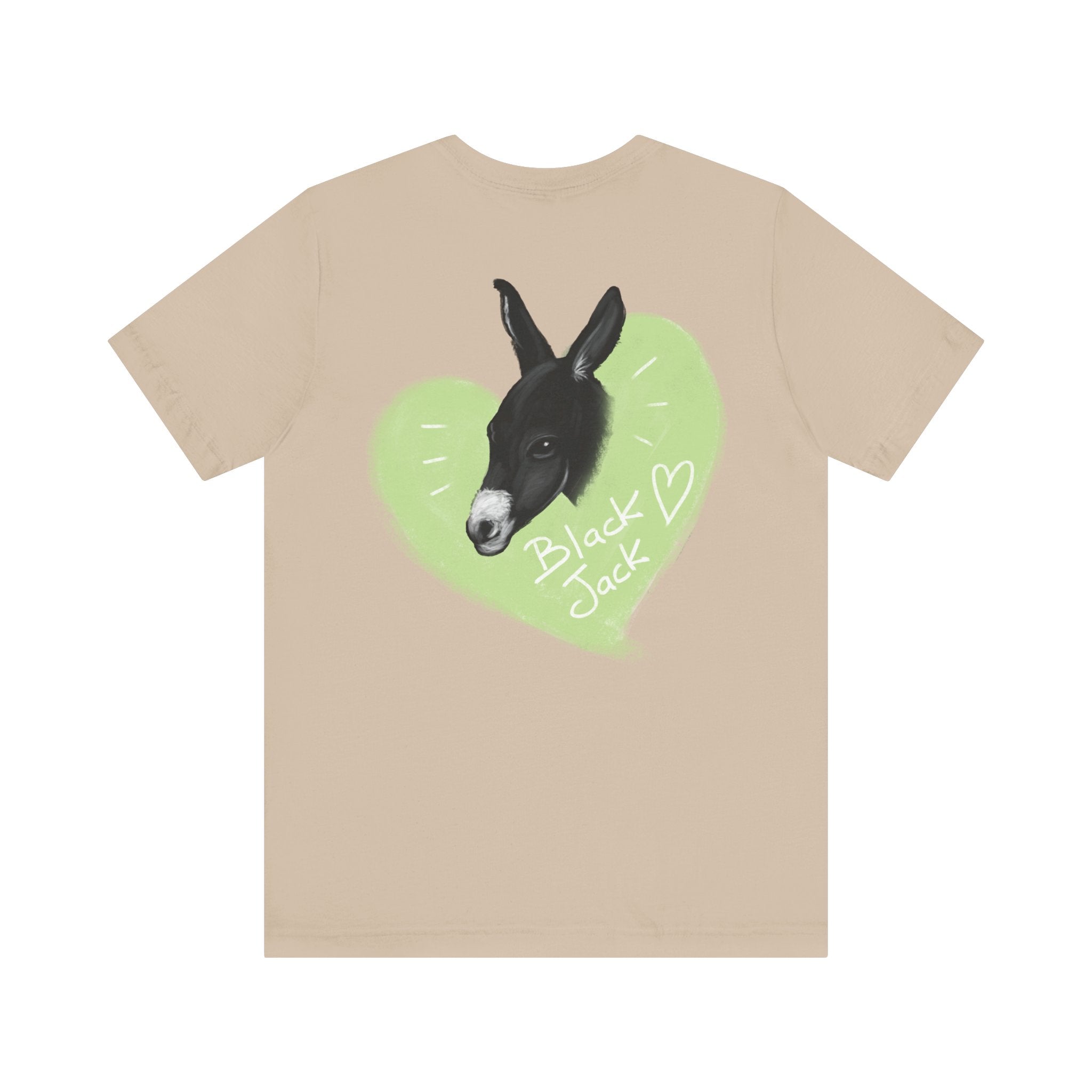 A donkey featuring the words "Black Jack" prominently displayed on its side at Ocoee Riverside Farm T-Shirt
