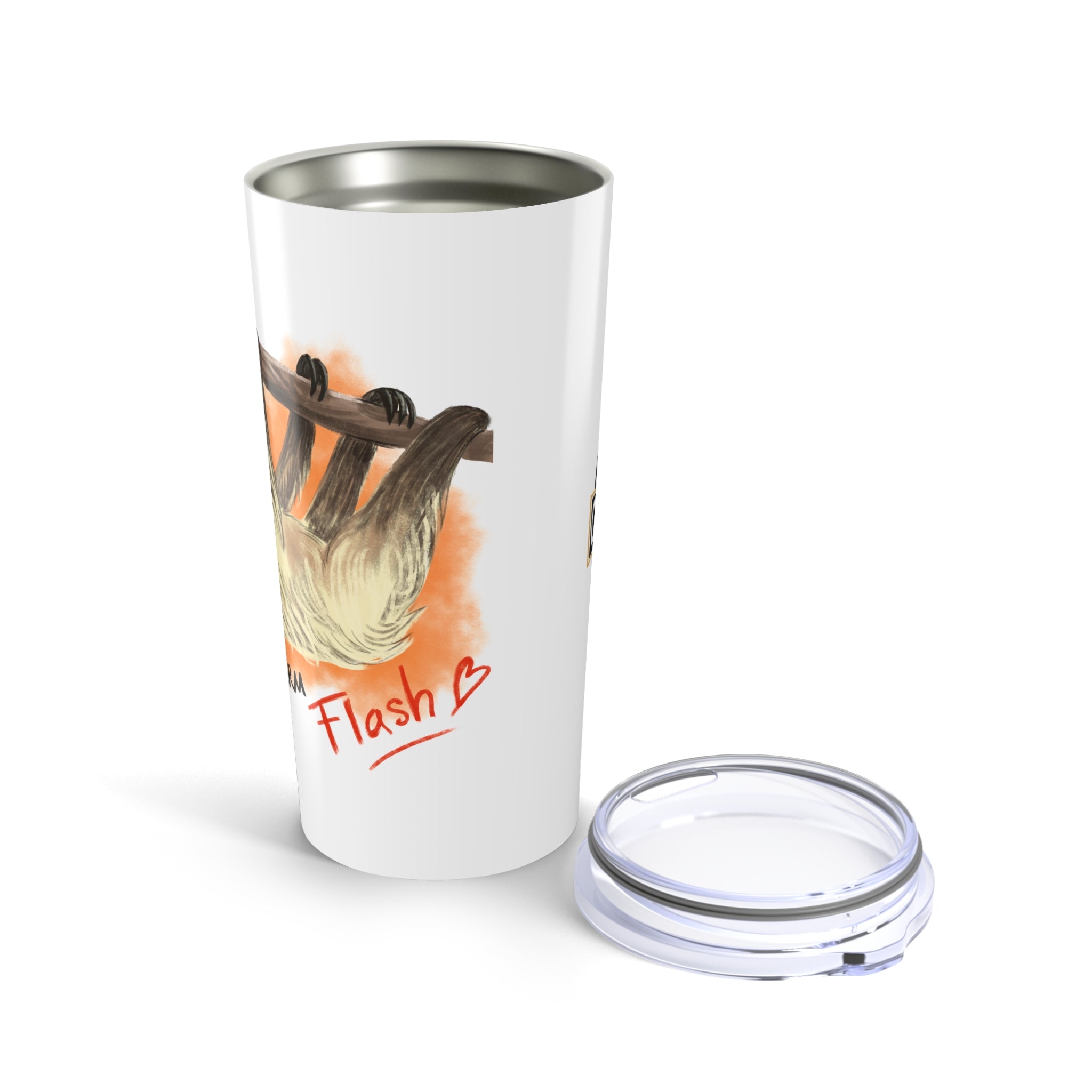 Custom 20oz Tumbler - Riverside Farm Sloth Design
