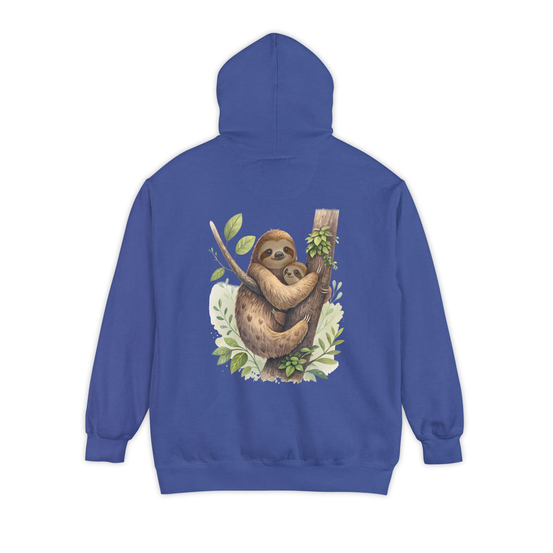 Cozy Sloth Hoodie - Unisex Garment-Dyed Sweatshirt with Nature Design