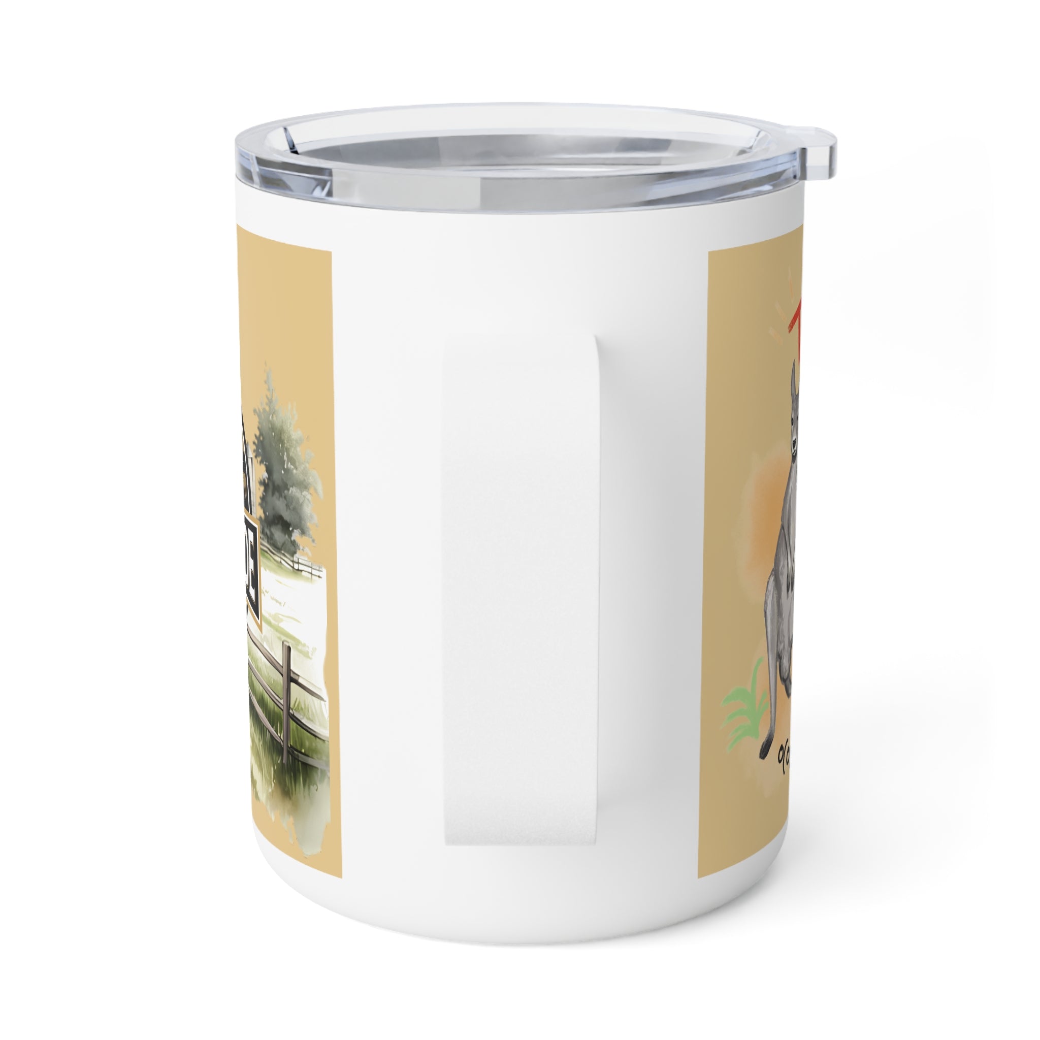 Rustic Insulated Coffee Mug | 10oz Mug with Farmhouse Design for Country Lovers