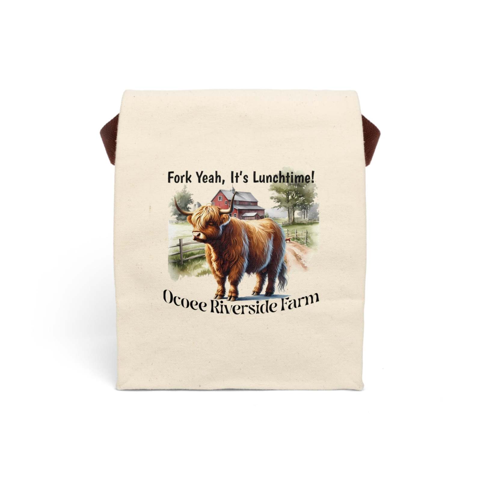 Canvas Lunch Bag with Strap