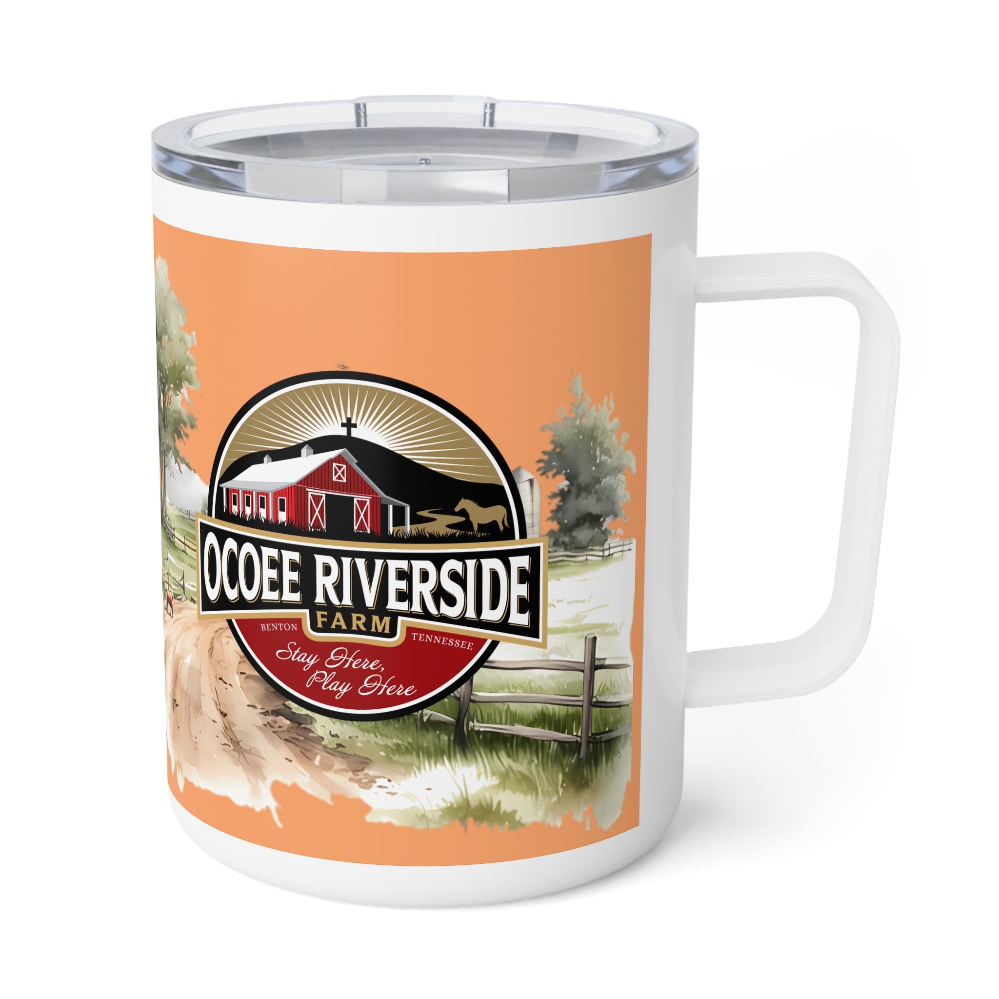 Rustic Insulated Coffee Mug | 10oz Mug with Farmhouse Design for Country Lovers