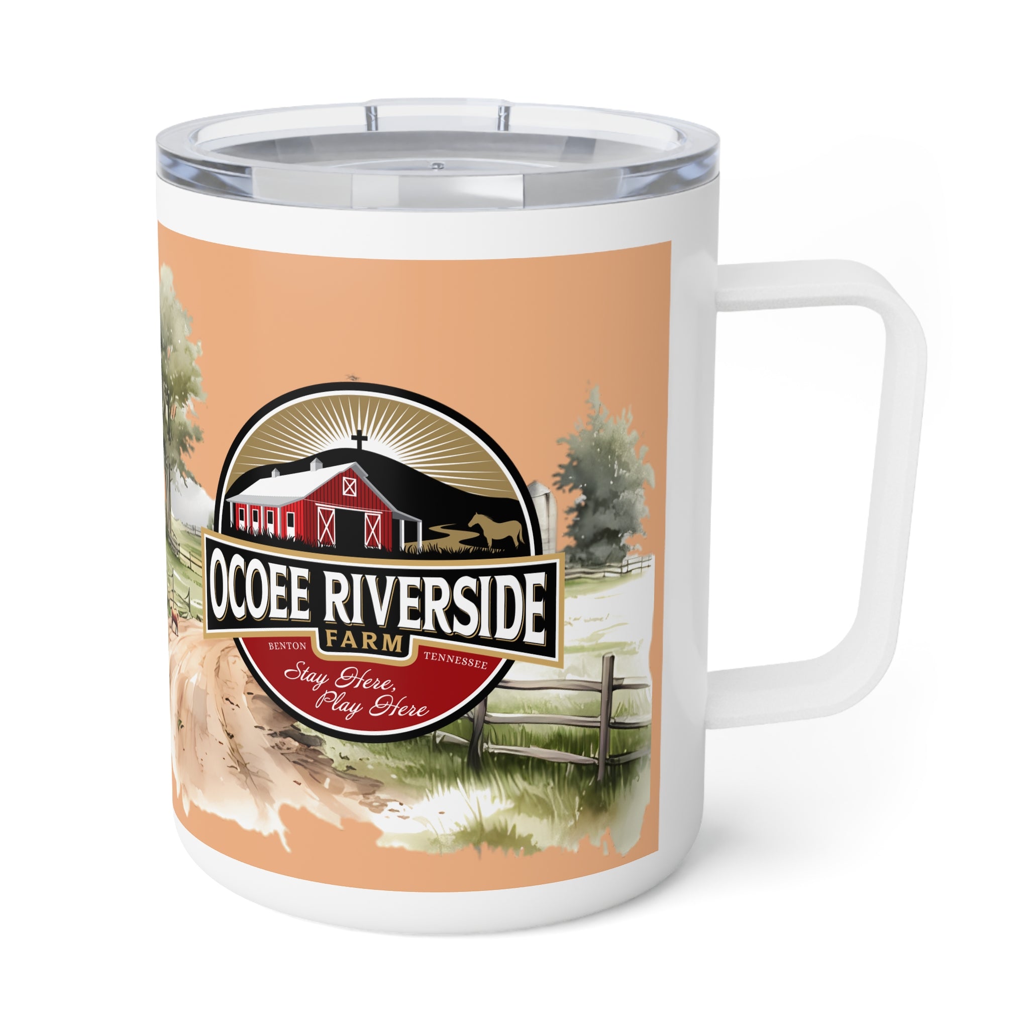 Rustic Insulated Coffee Mug | 10oz Mug with Farmhouse Design for Country Lovers