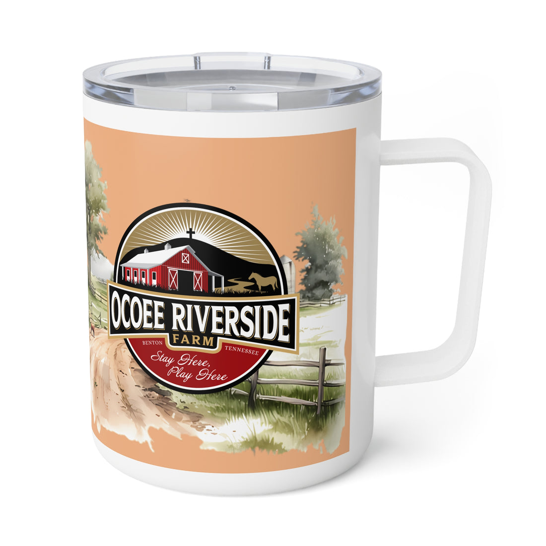 Rustic Insulated Coffee Mug | 10oz Mug with Farmhouse Design for Country Lovers