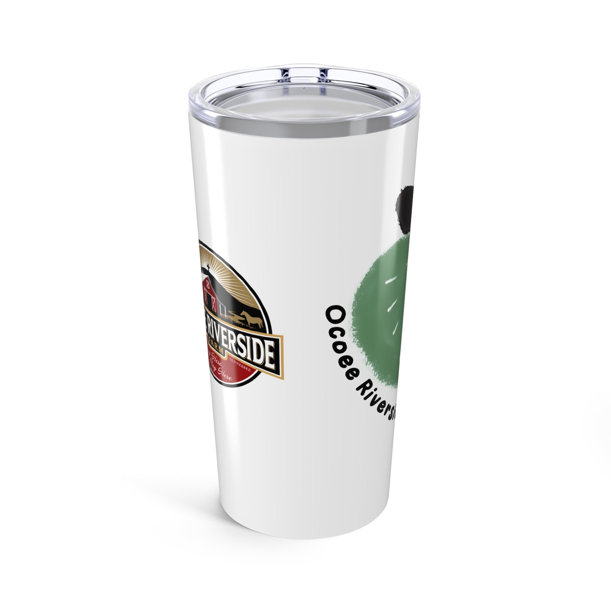 Custom 20oz Tumbler - Riverside Farm Cute Cow Design