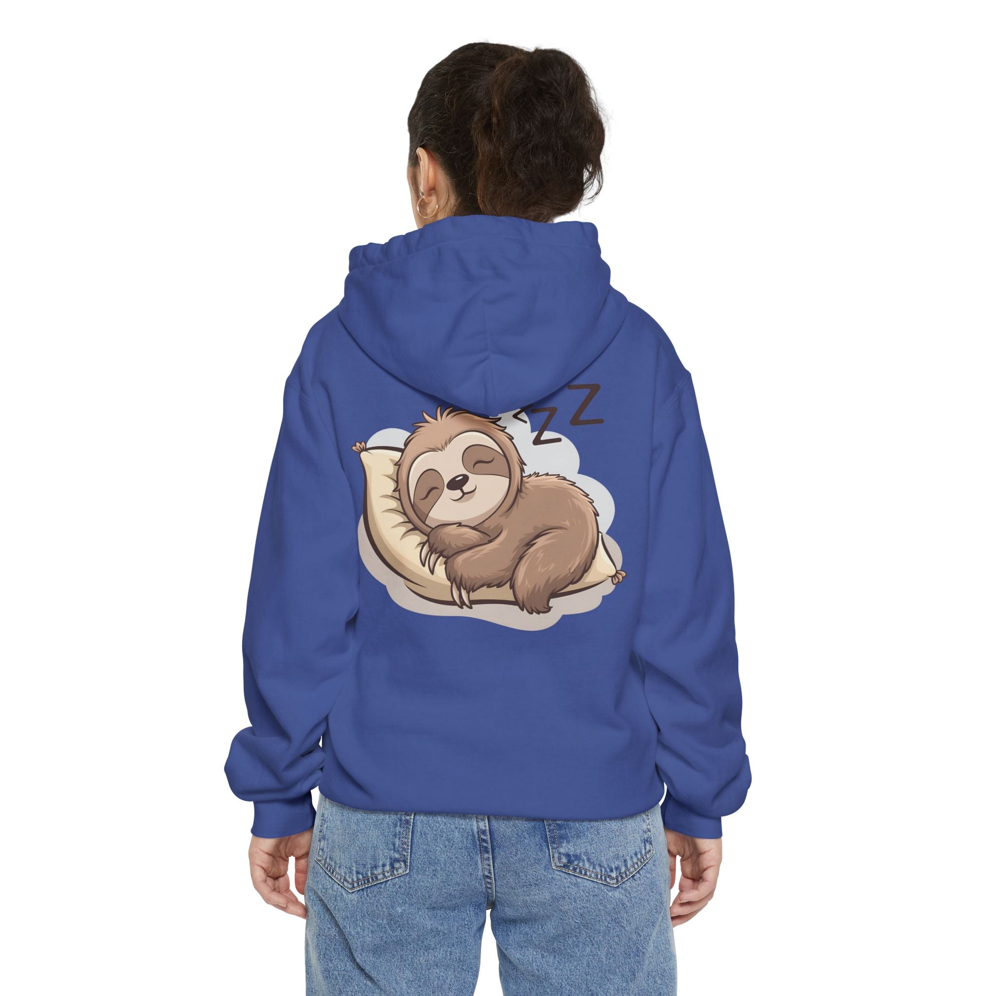 Cozy Sloth Hoodie - Unisex Garment-Dyed Comfort