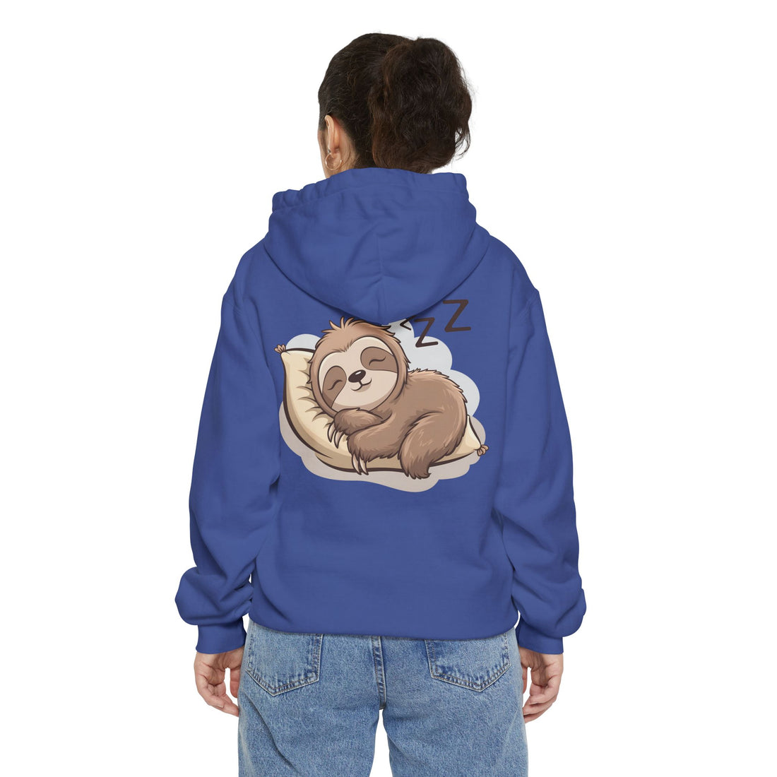 Cozy Sloth Hoodie - Unisex Garment-Dyed Comfort