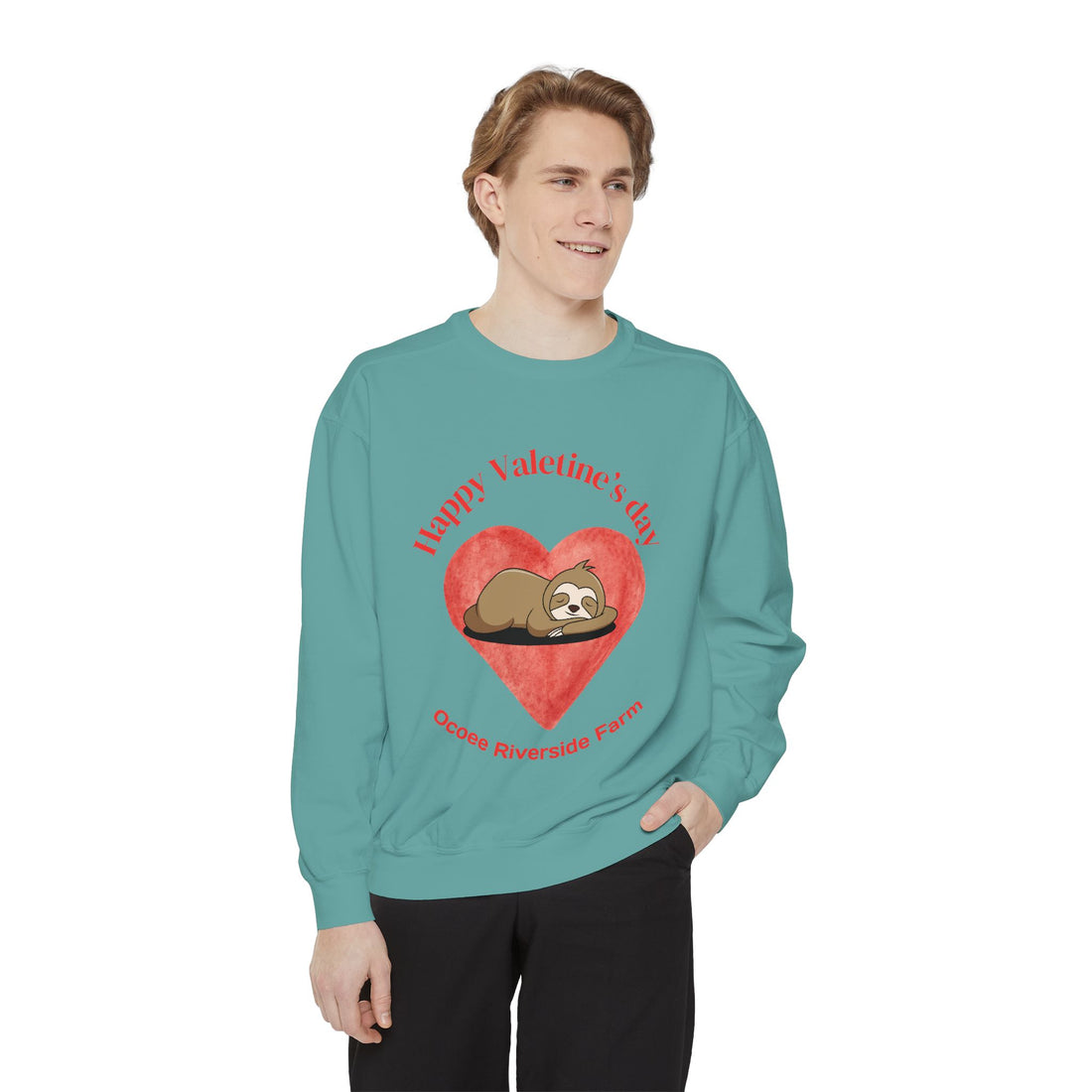 Sloth Hoodie - Valentine's Day Heart