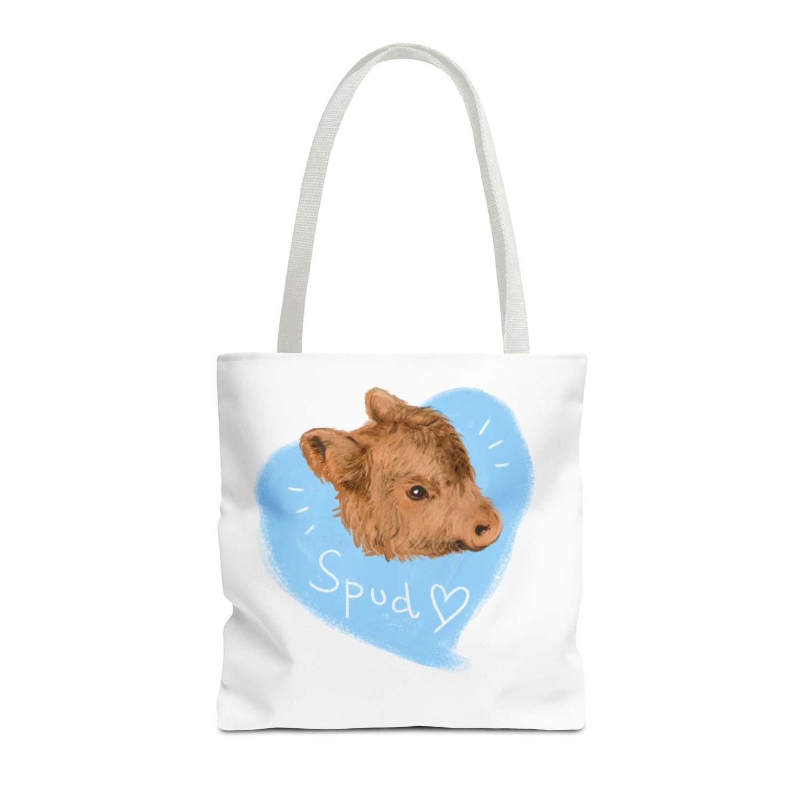 Adorable Spud Cow Tote Bag