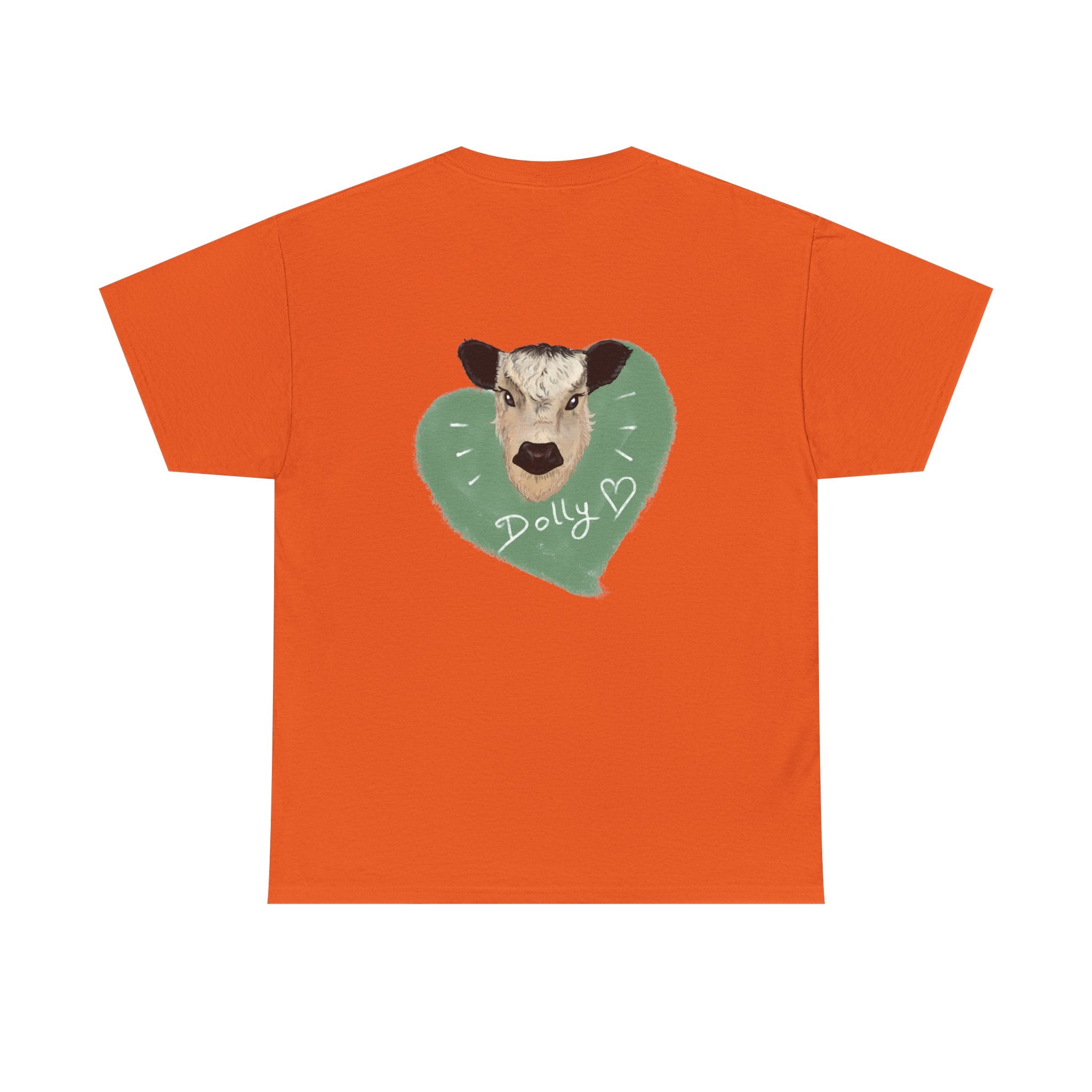 Dolly Cow Unisex Heavy Cotton Tee - Cute Farm Animal Graphic T-Shirt