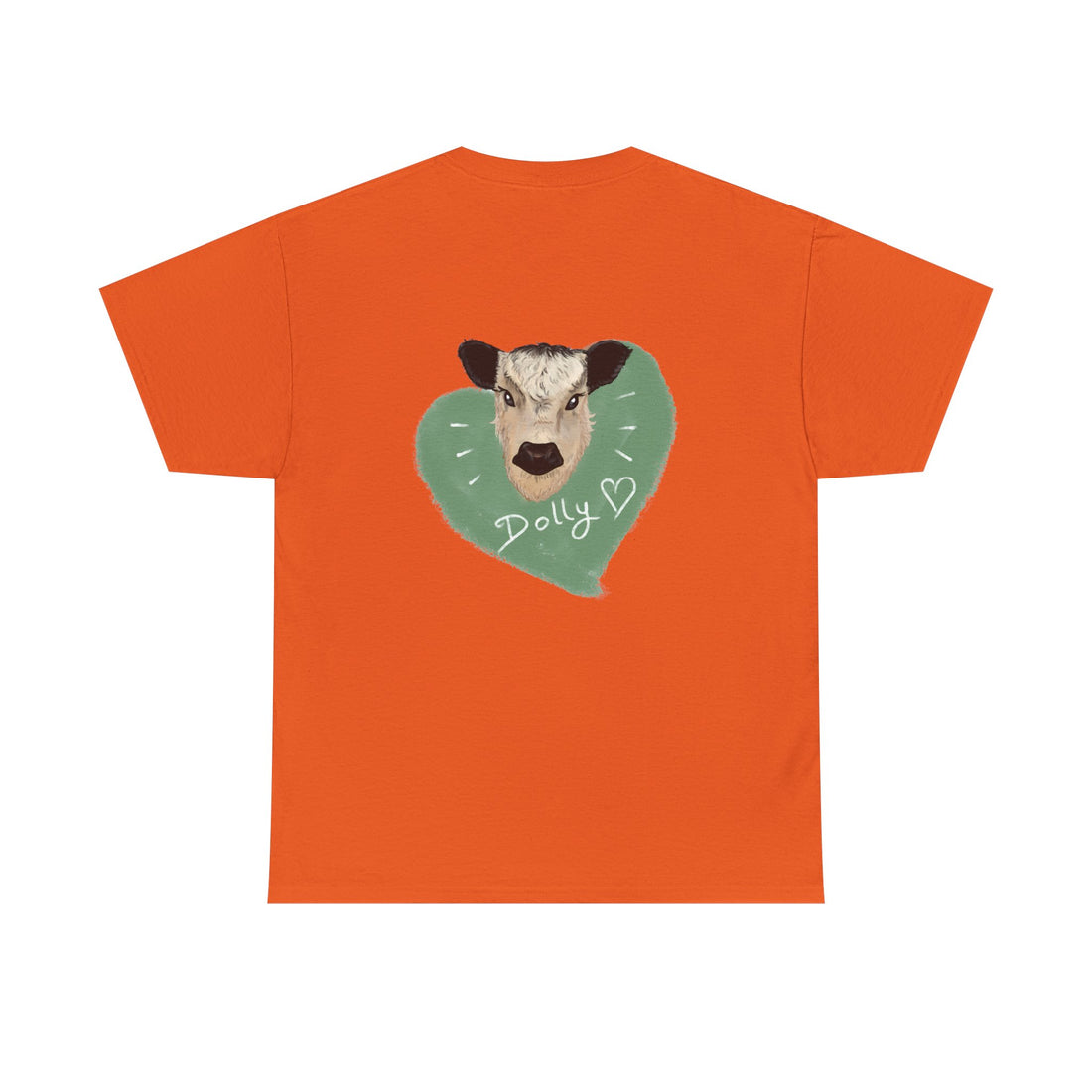 Dolly Cow Unisex Heavy Cotton Tee - Cute Farm Animal Graphic T-Shirt