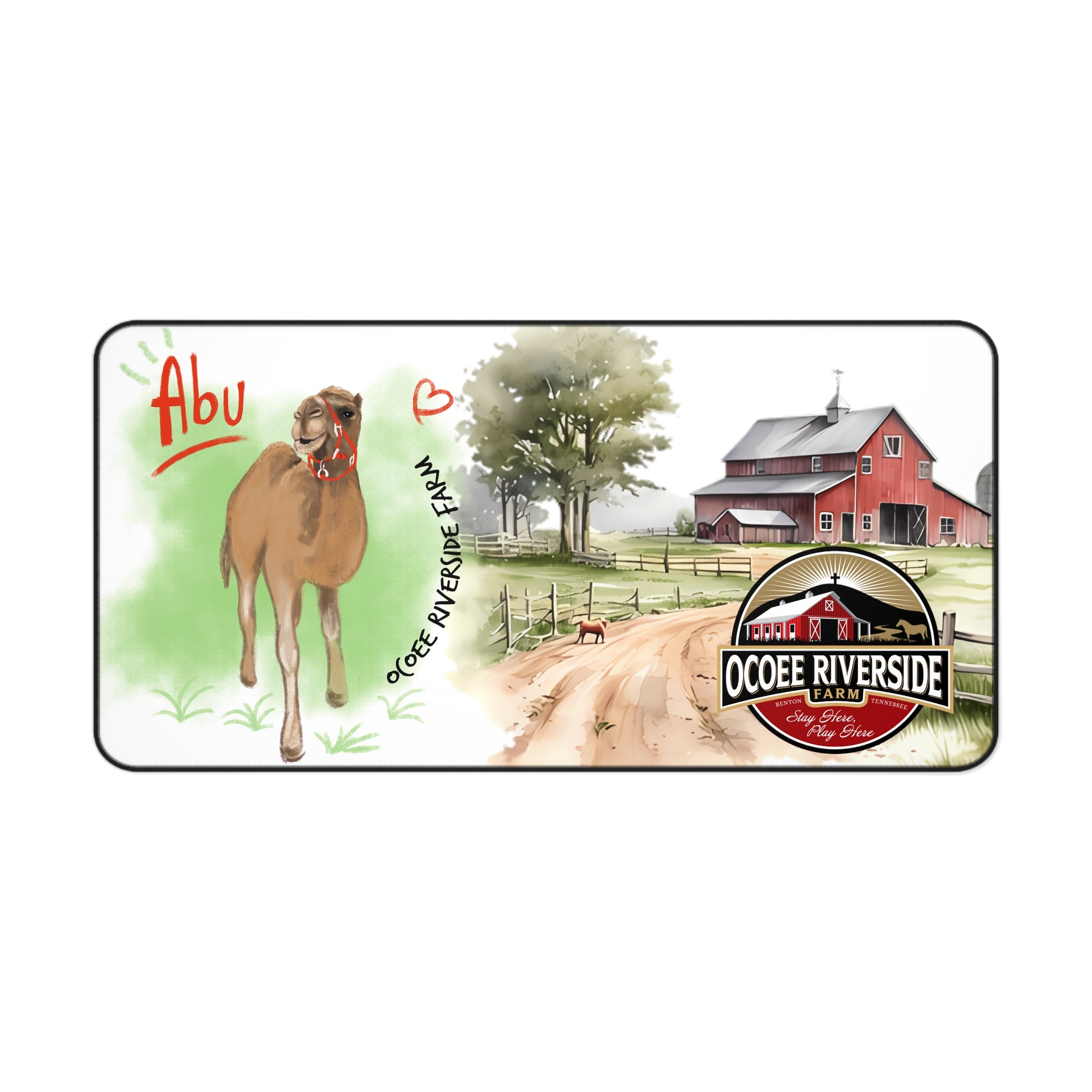 Animal Farm Custom Ocoee Riverside Farm Desk Mat Design