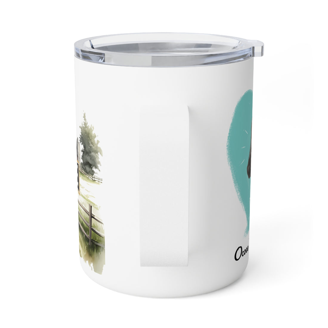 Rustic Farmhouse Insulated Coffee Mug - 10oz with Whimsical Artwork