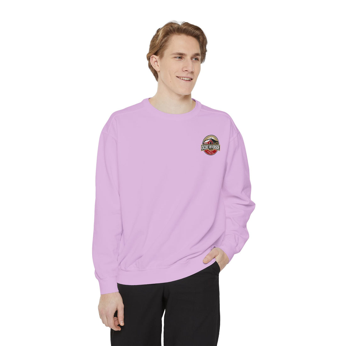 A zebra adorned with the word "Marty" creatively integrated into its stripes at Ocoee Riverside Farm Sweatshirt
