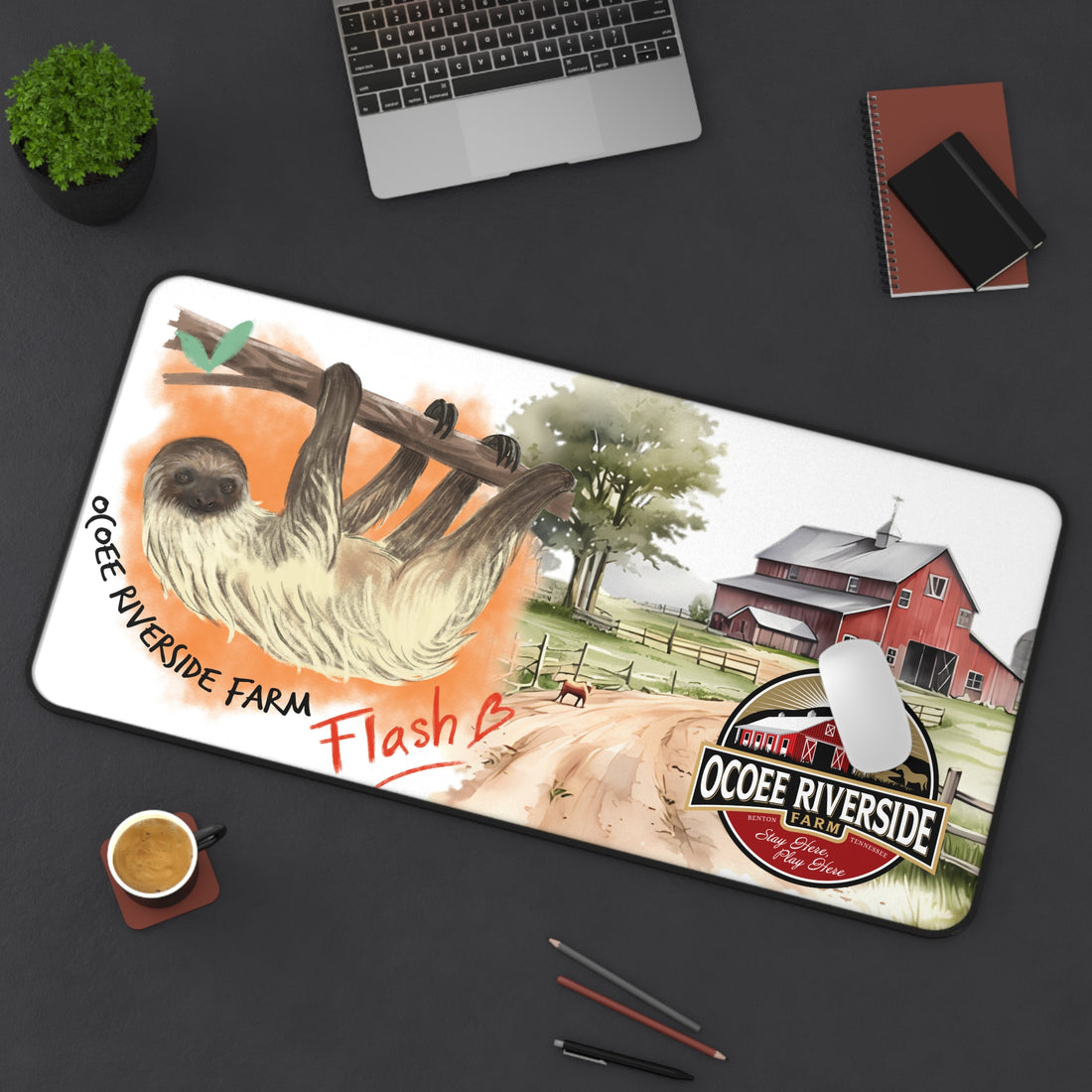 Animal Farm Custom Ocoee Riverside Farm Desk Mat Design