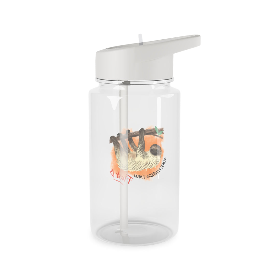 Cute Sloth Farm Tritan Water Bottle with Straw