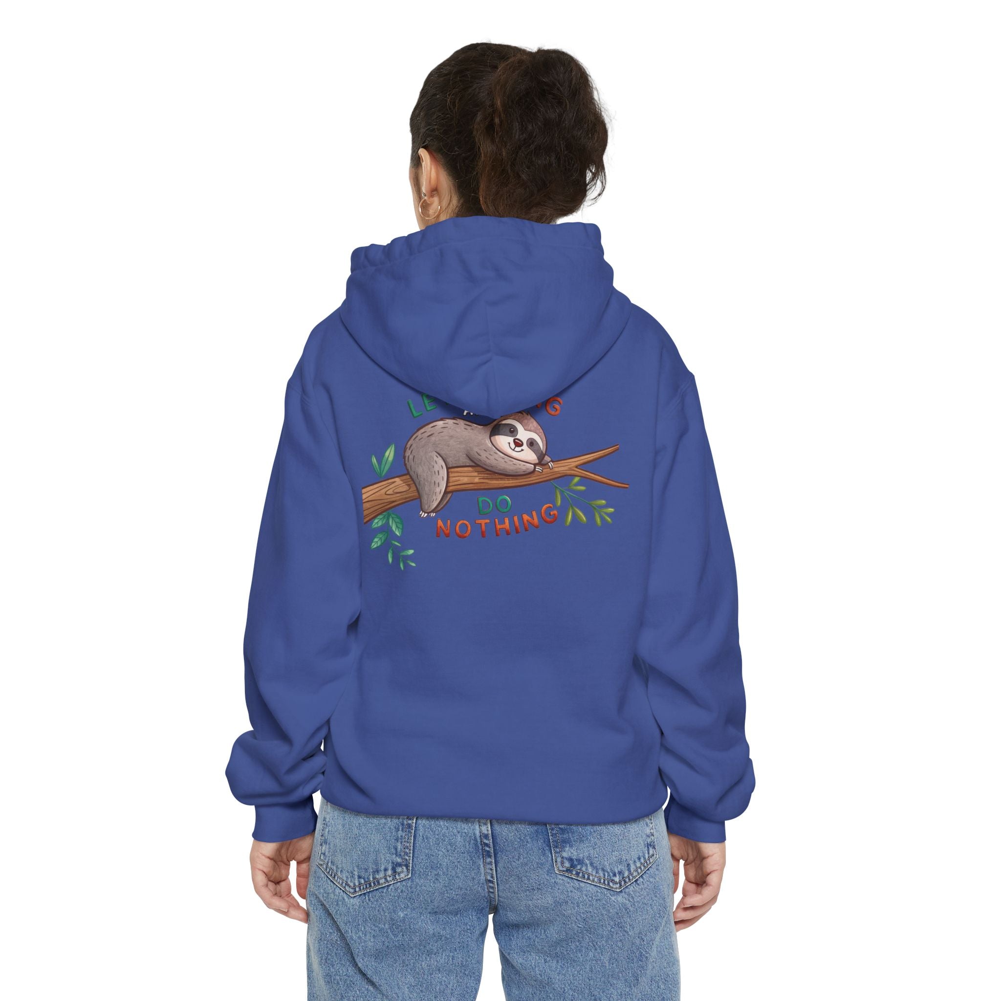 Unisex Hoodie - Let's Hang Sloth Design - Casual Comfort for Nature Lovers