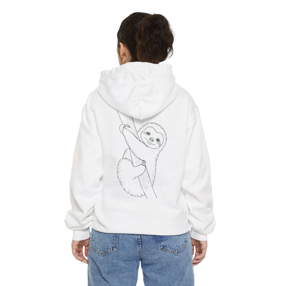Cute Sloth Unisex Garment-Dyed Hoodie – Perfect for Relaxation & Nature Lovers