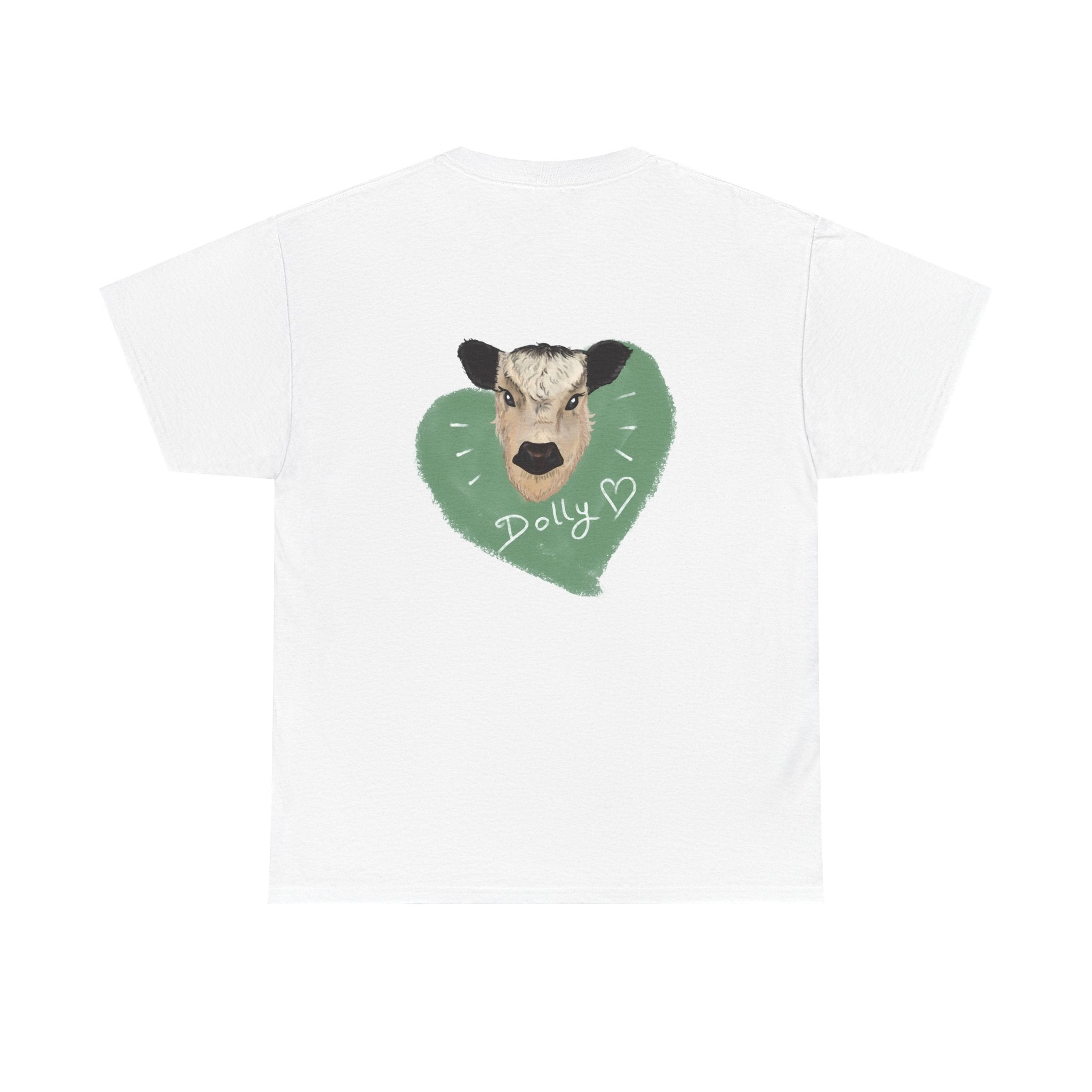Dolly Cow Unisex Heavy Cotton Tee - Cute Farm Animal Graphic T-Shirt