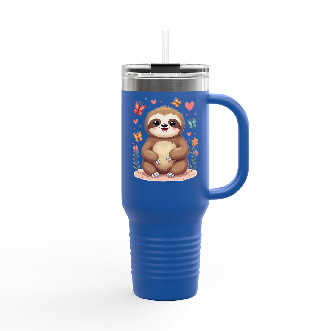 Cute Sloth Insulated Travel Mug - 40oz with Straw | Perfect Gift for Nature Lovers & Adventurers