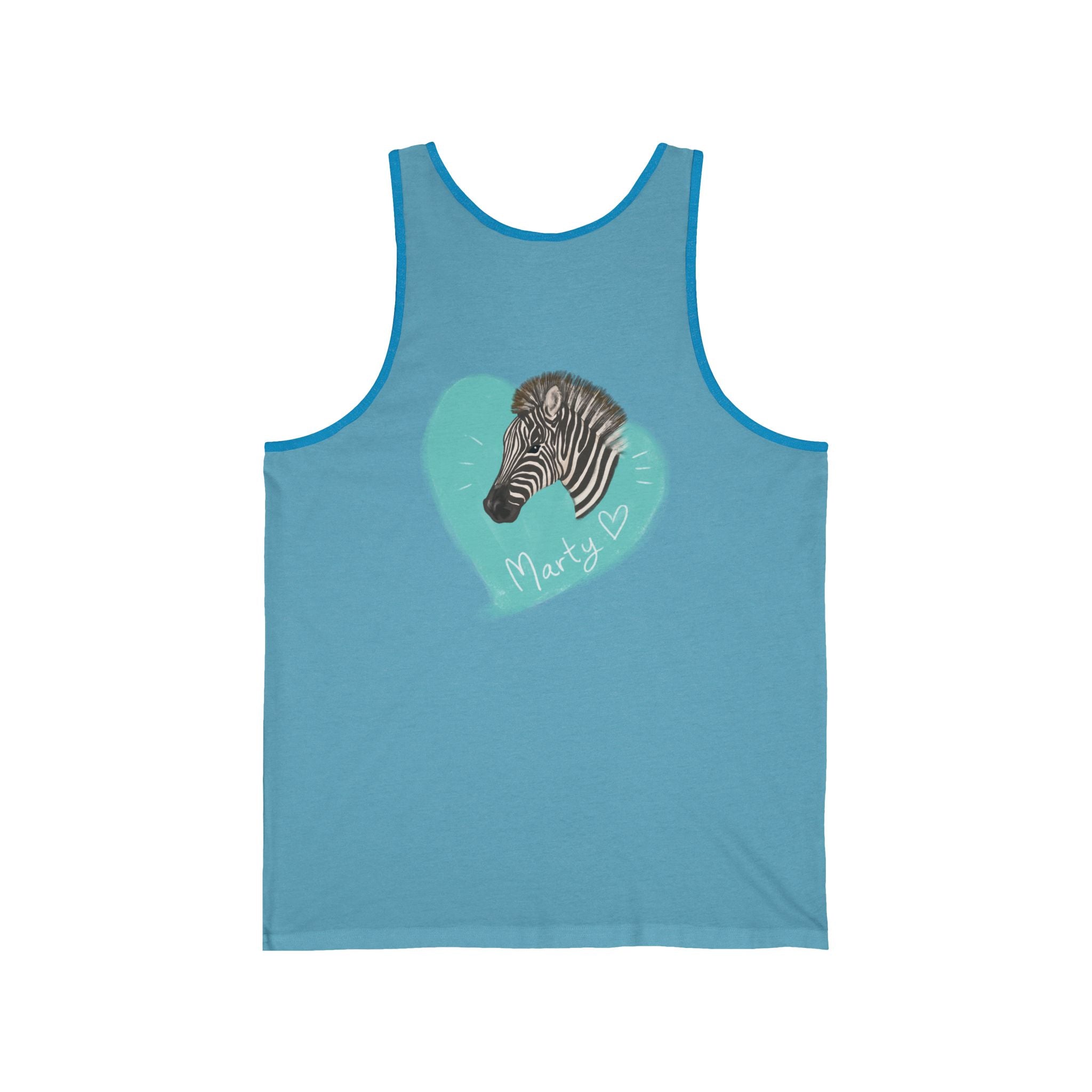 Cute Zebra Unisex Jersey Tank Top - Perfect for Summer and Animal Lovers