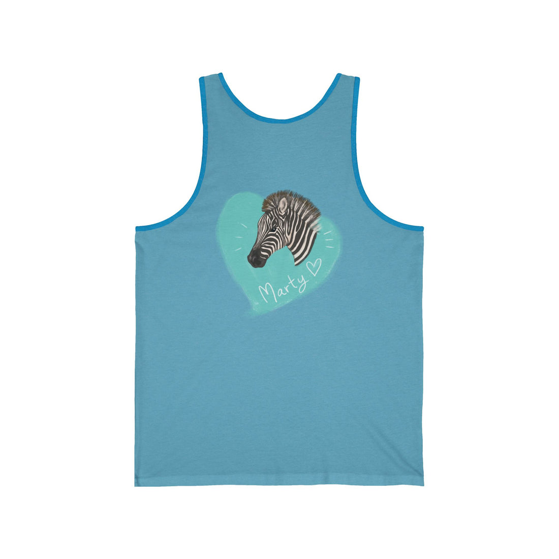 Cute Zebra Unisex Jersey Tank Top - Perfect for Summer and Animal Lovers
