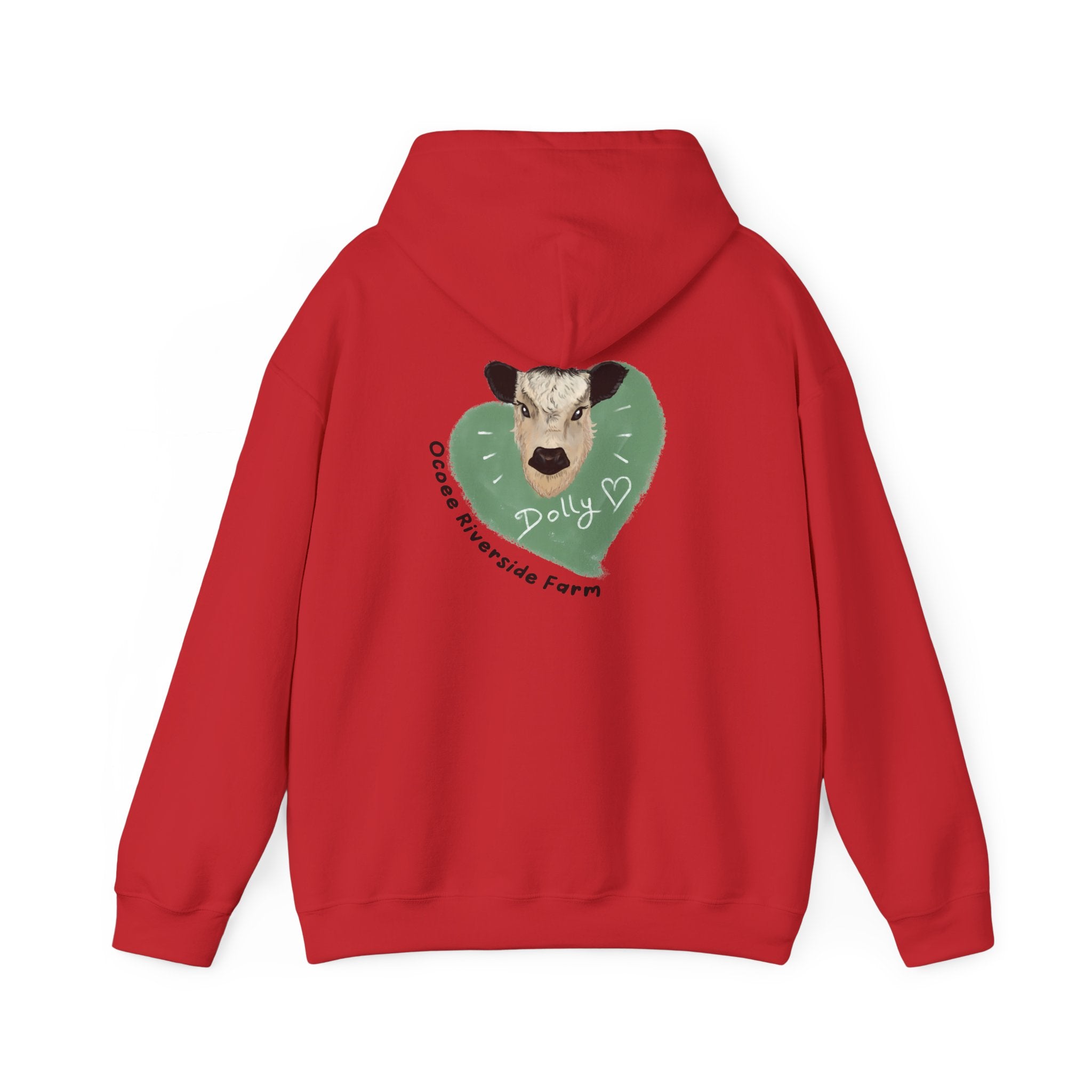 Dolly the Cow Unisex Hoodie - Cozy Riverside Farm Sweatshirt