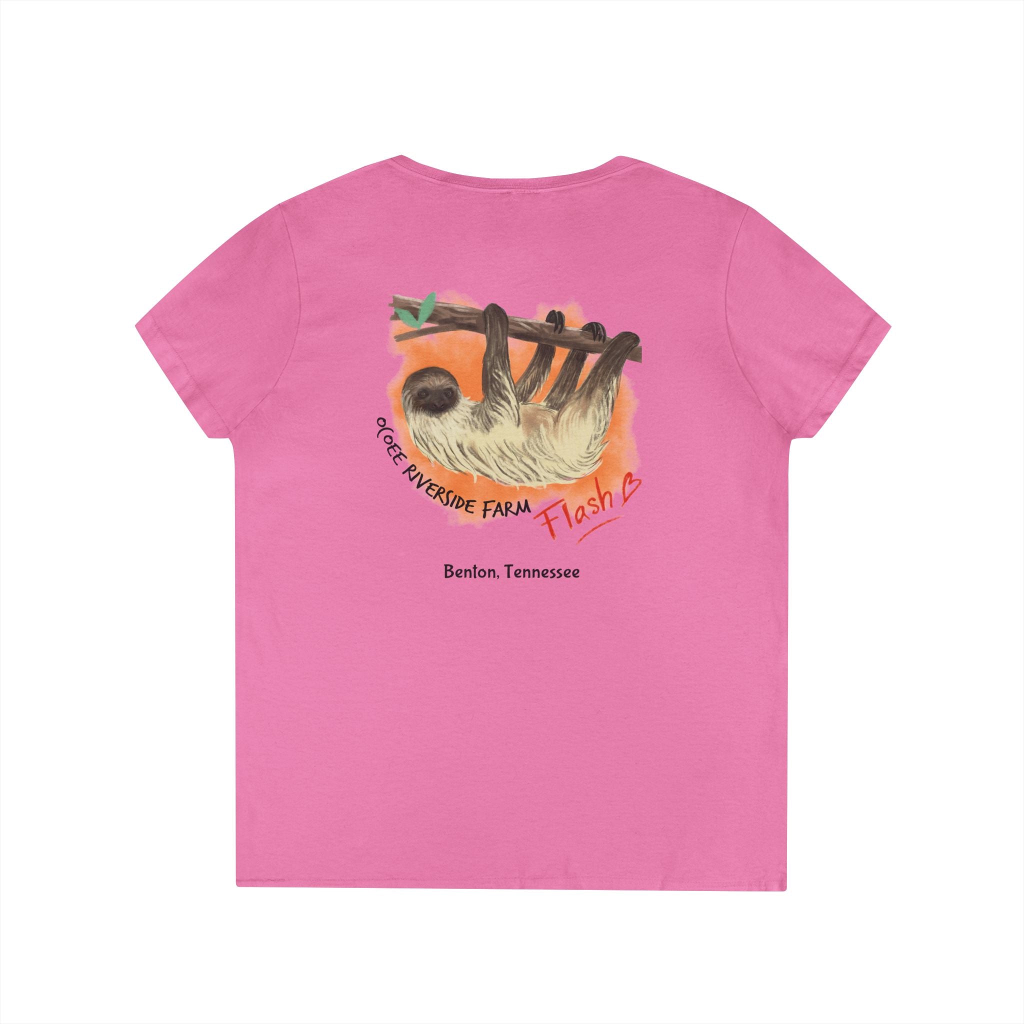 Women’s Spud Heart V-Neck T-Shirt - Ocoee Riverside Farm, Tennessee