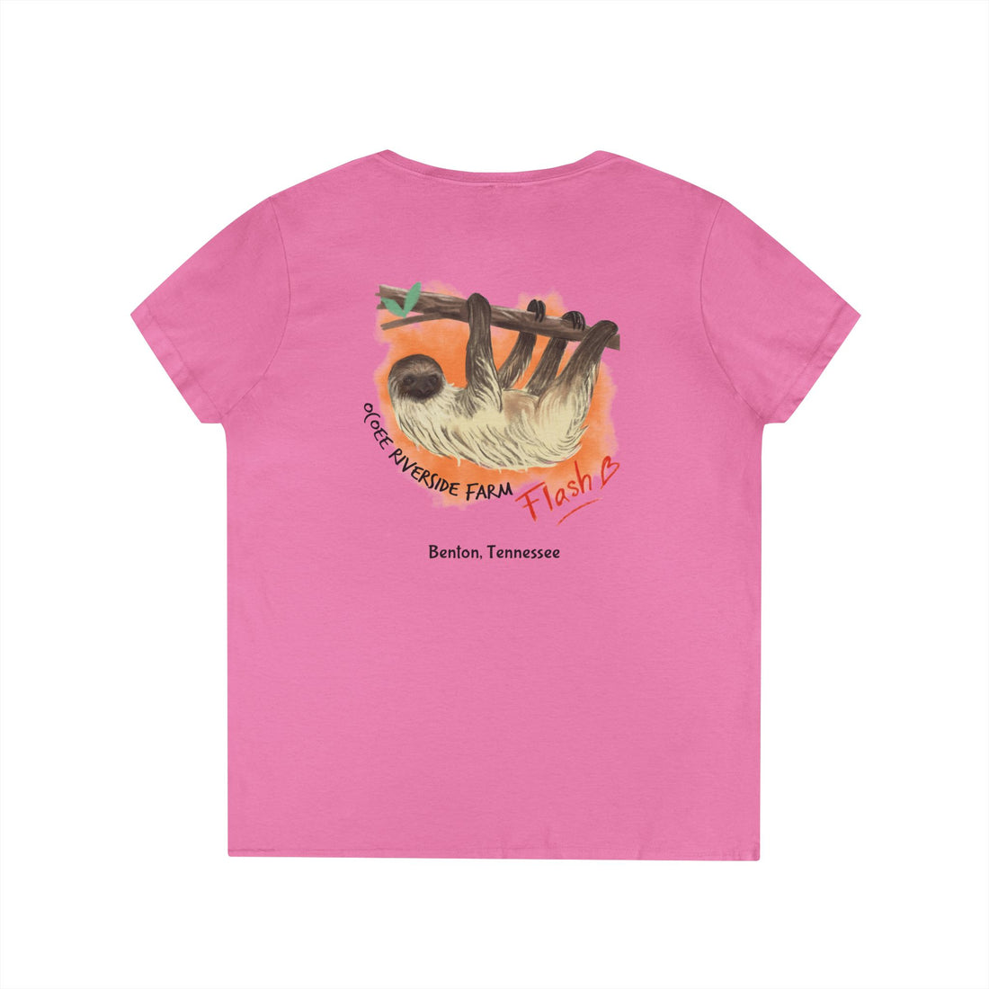 Women’s Spud Heart V-Neck T-Shirt - Ocoee Riverside Farm, Tennessee
