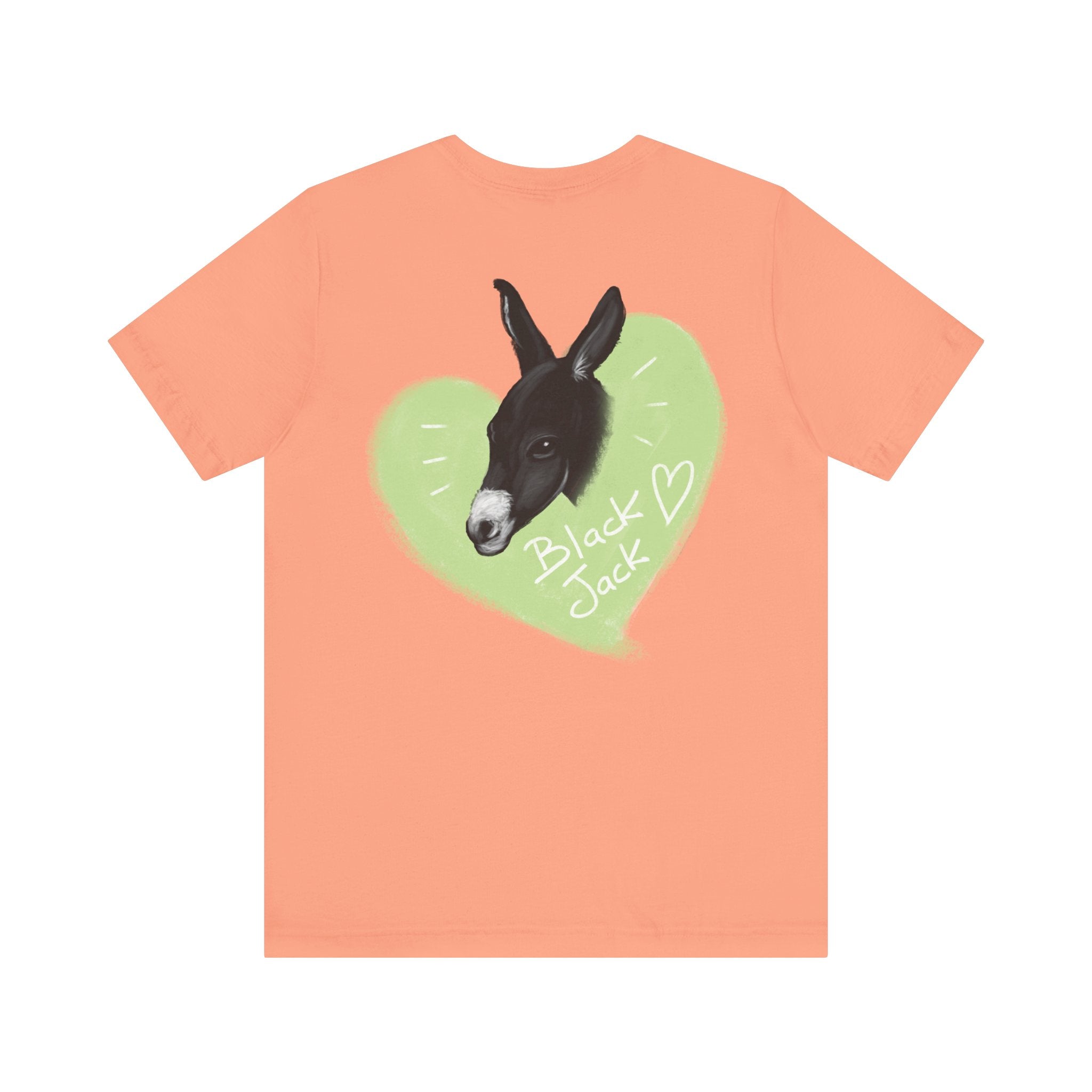A donkey featuring the words "Black Jack" prominently displayed on its side at Ocoee Riverside Farm T-Shirt