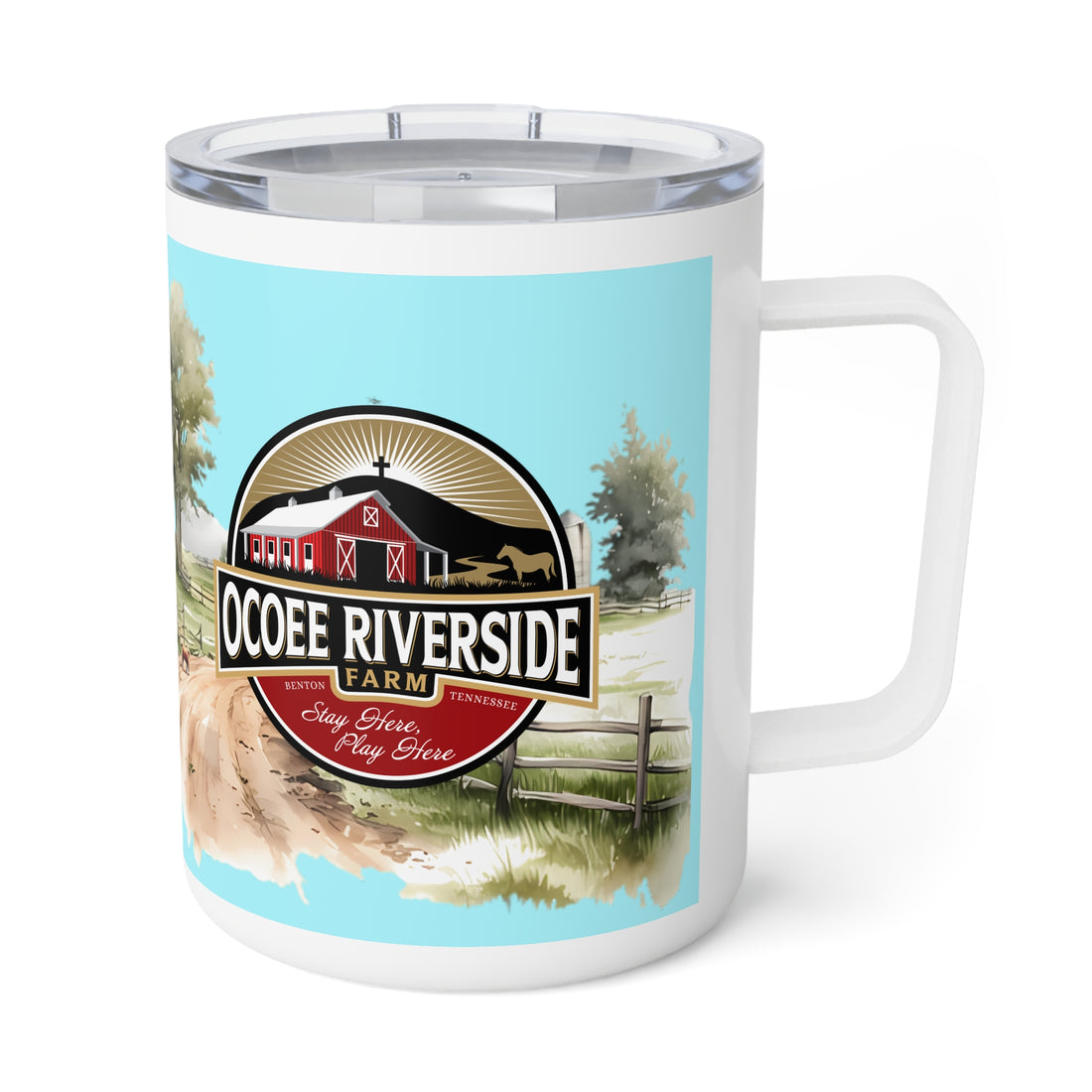 Rustic Insulated Coffee Mug | 10oz Mug with Farmhouse Design for Country Lovers