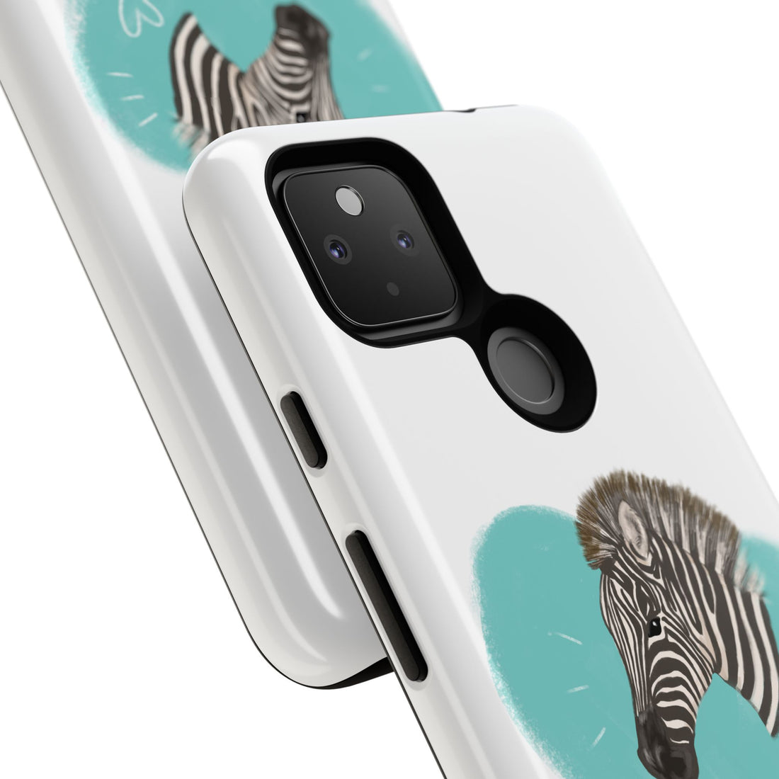 A zebra adorned with the word "Marty" creatively integrated into its stripes at Ocoee Riverside Farm Phone Case