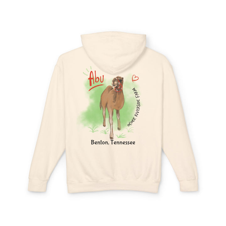 Unisex Lightweight Hooded Sweatshirt - Ocoee Riverside Farm Cute Camel