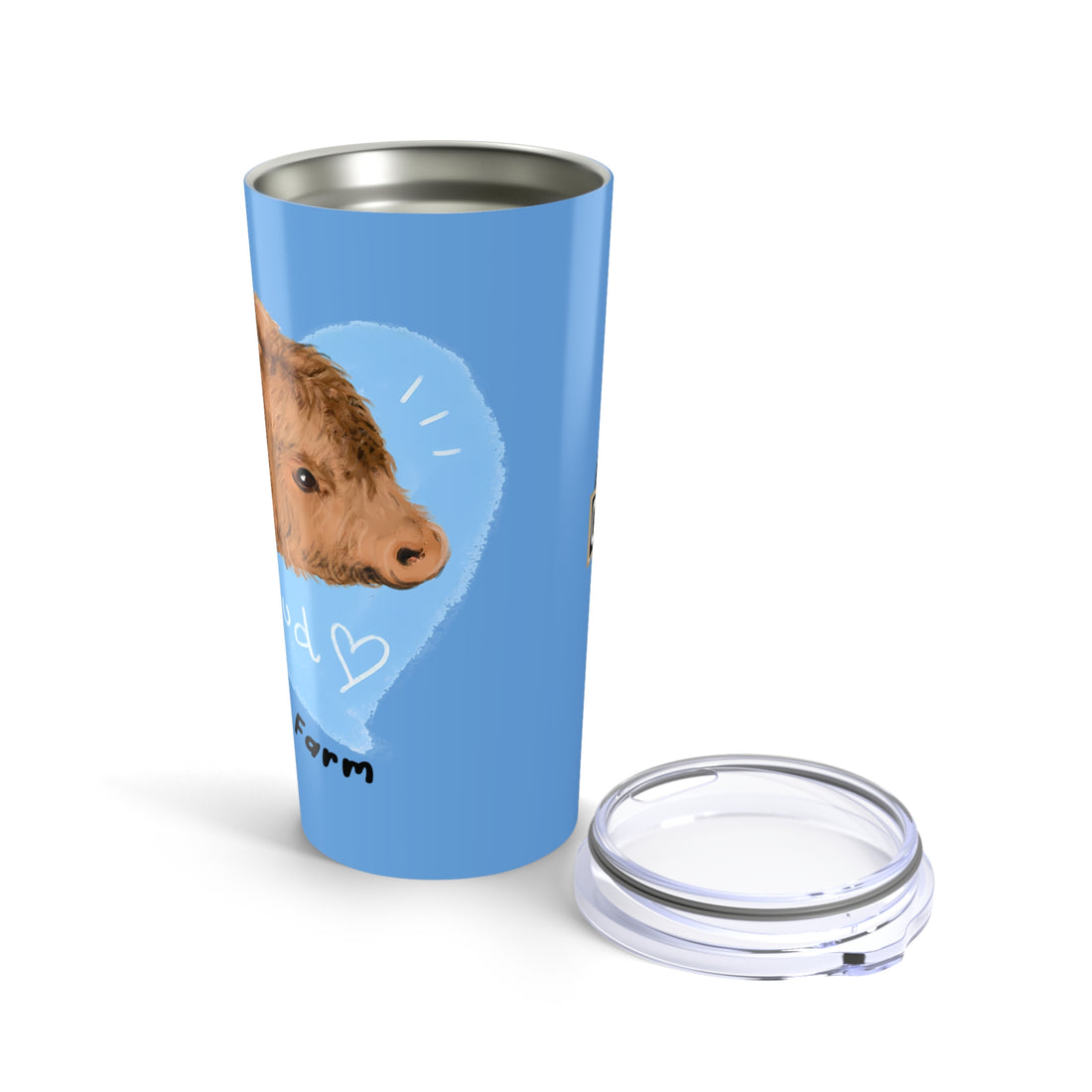 Custom 20oz Tumbler - Riverside Farm Cute Cow Design