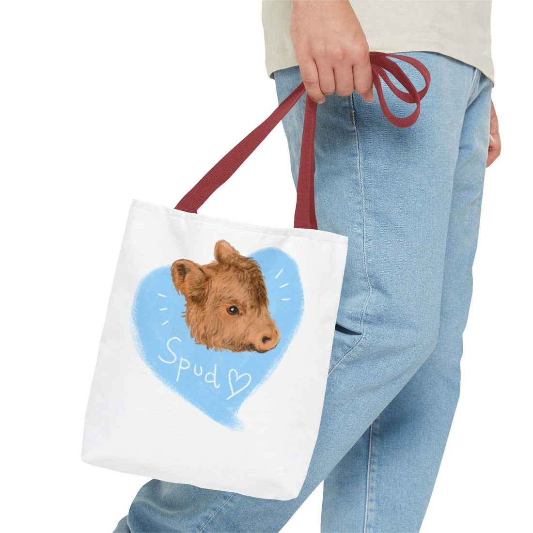Adorable Spud Cow Tote Bag