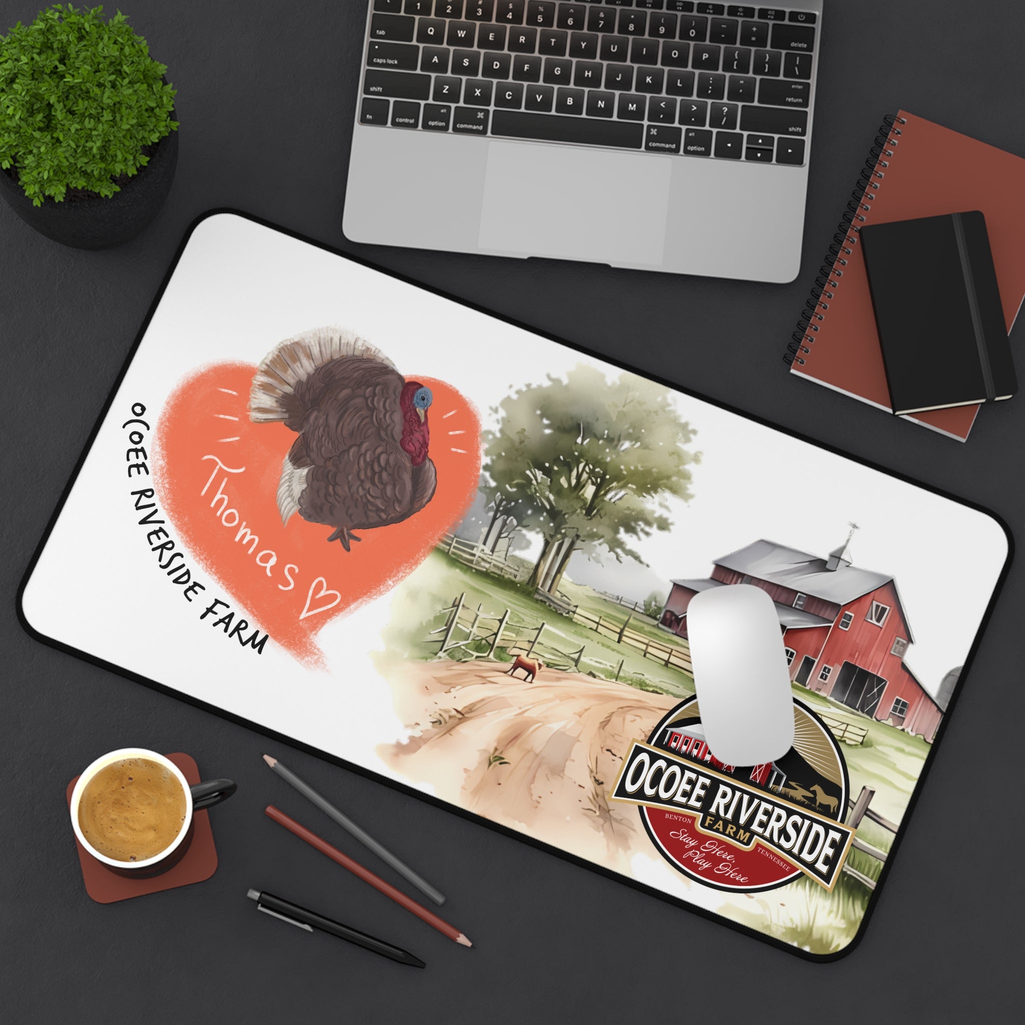 Animal Farm Custom Ocoee Riverside Farm Desk Mat Design