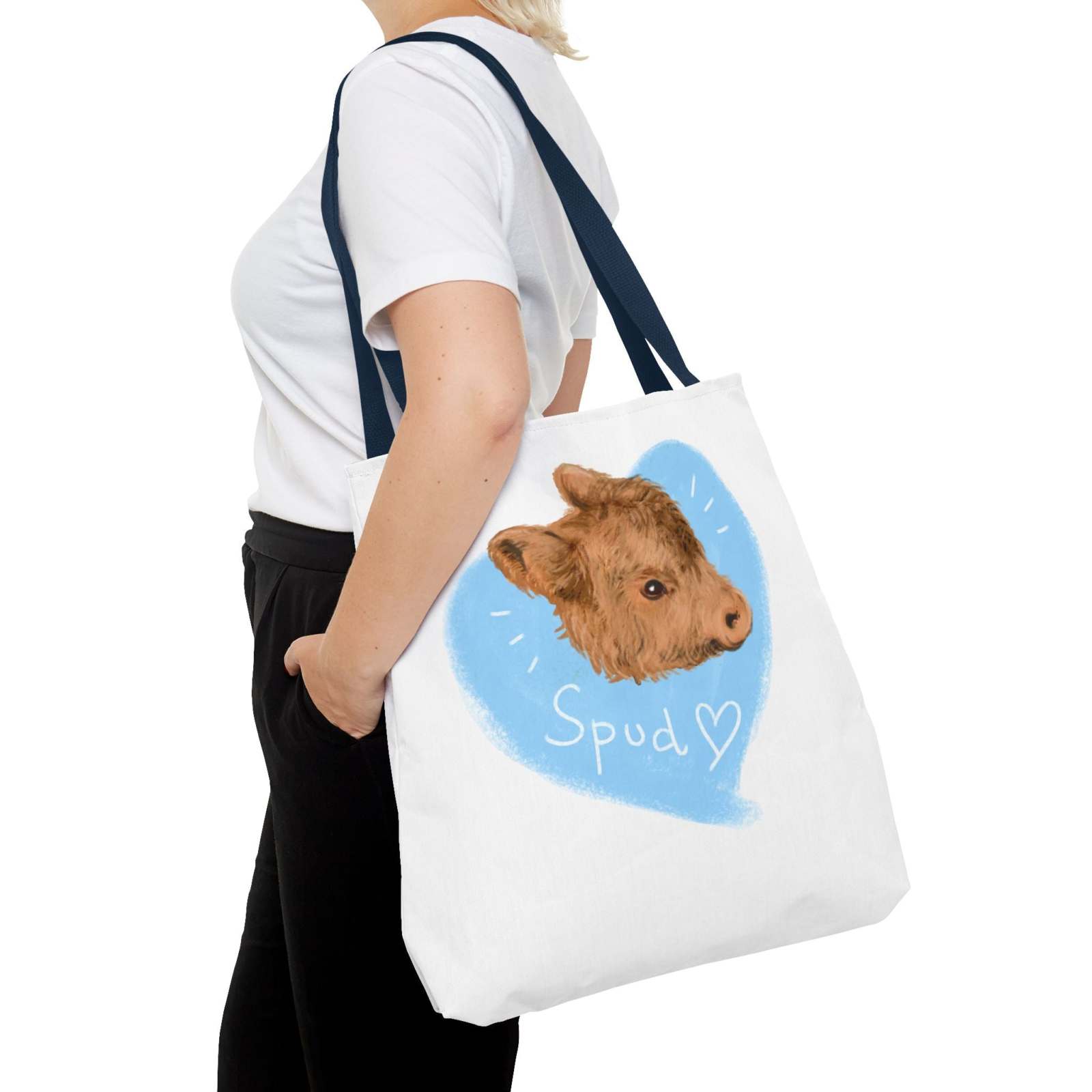 Adorable Spud Cow Tote Bag