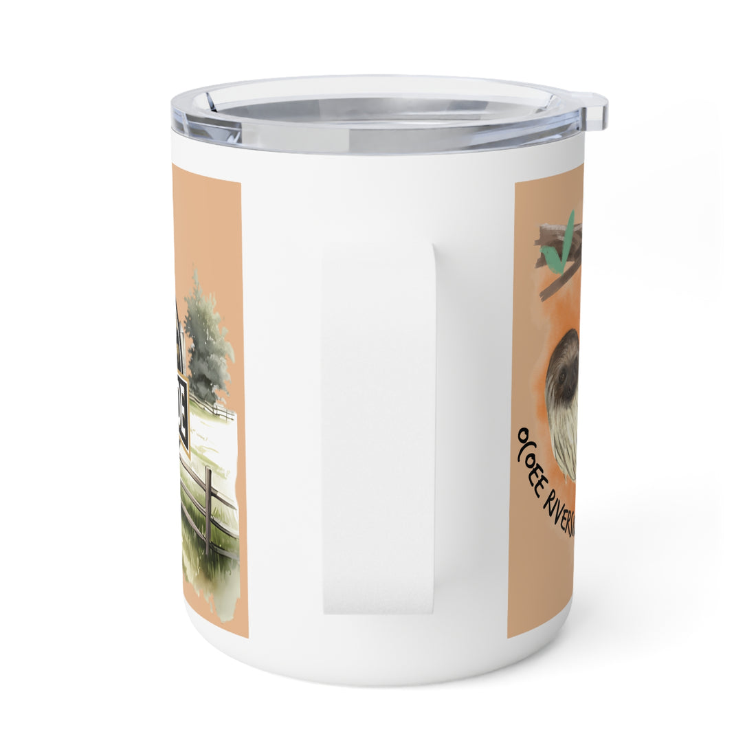 Rustic Insulated Coffee Mug | 10oz Mug with Farmhouse Design for Country Lovers