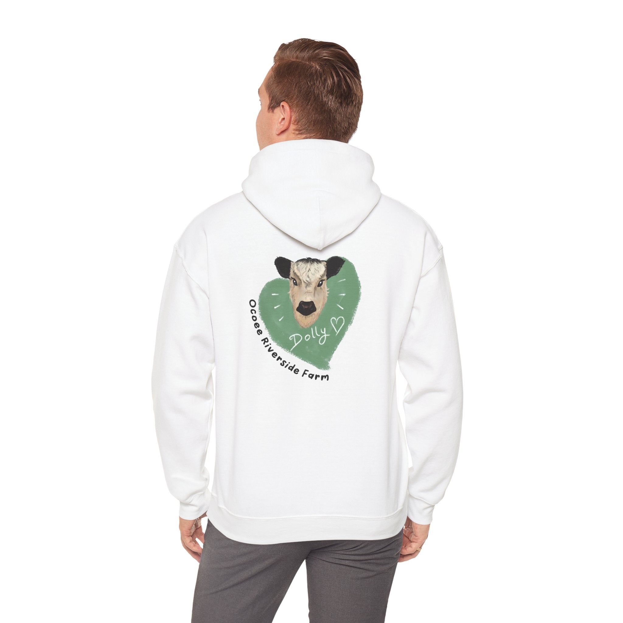 Dolly the Cow Unisex Hoodie - Cozy Riverside Farm Sweatshirt