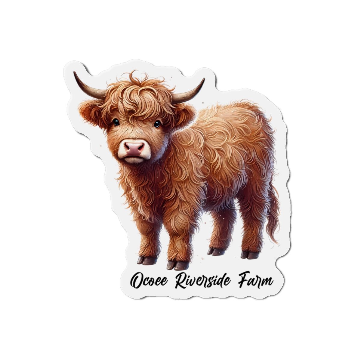 Highland Cow Die-Cut Magnet